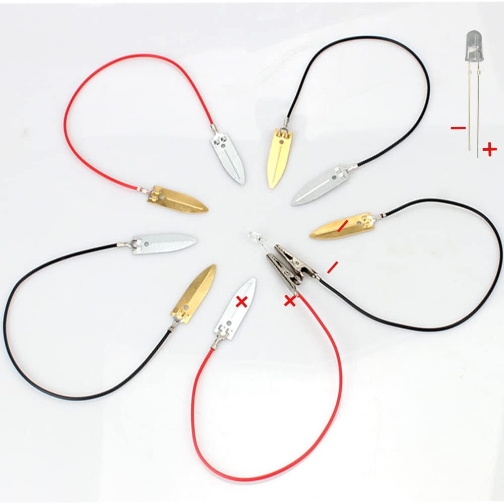5 Sets Fruit Battery Science Experiment Kit For Home Teaching Toy, Orange Lemon Potato Battery Physics Teaching Experiment With Electronic Clock Educational Toy For Students