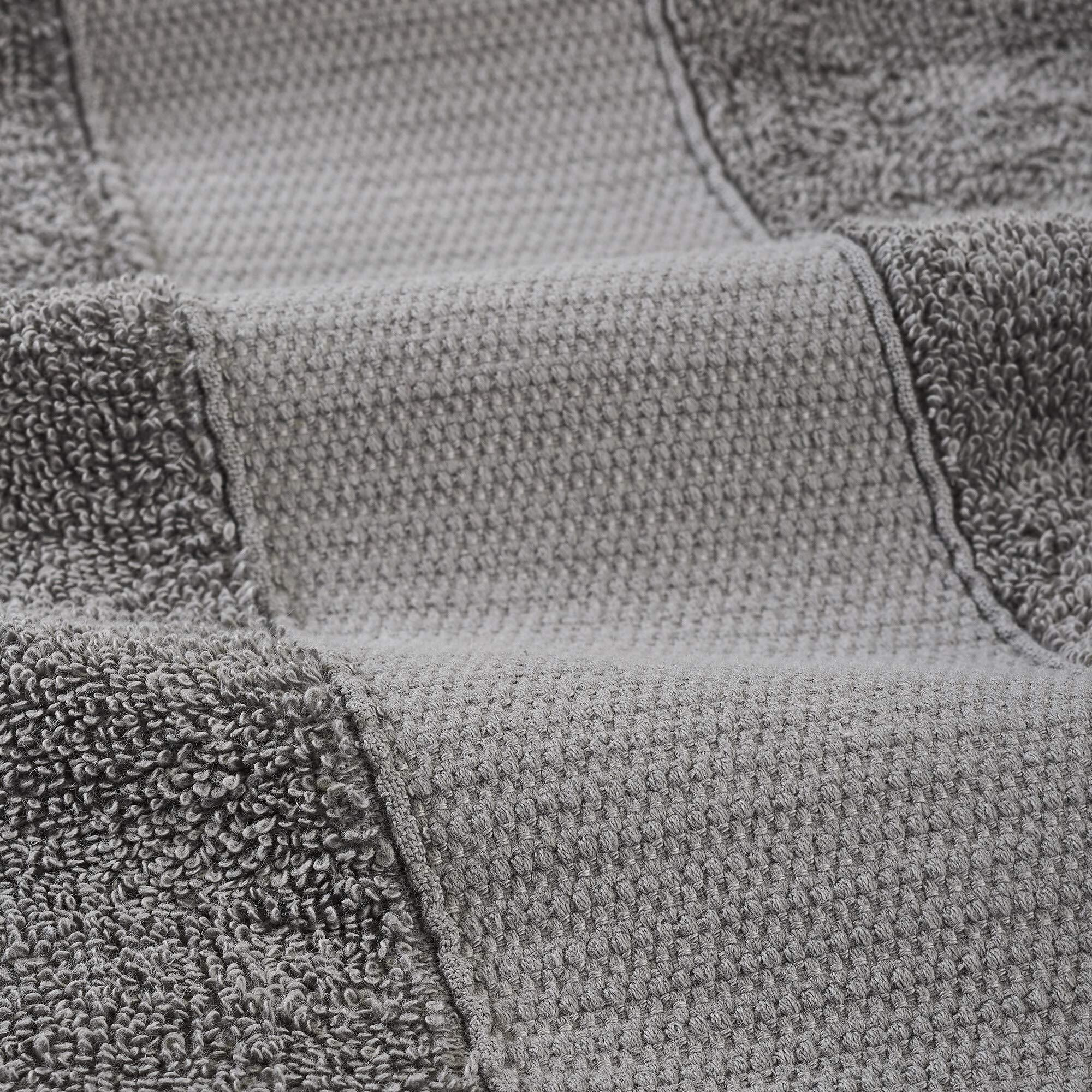 Amrapur Overseas 6-Piece Yarn Dyed Cobblestone Jacquard Towel Set Flax