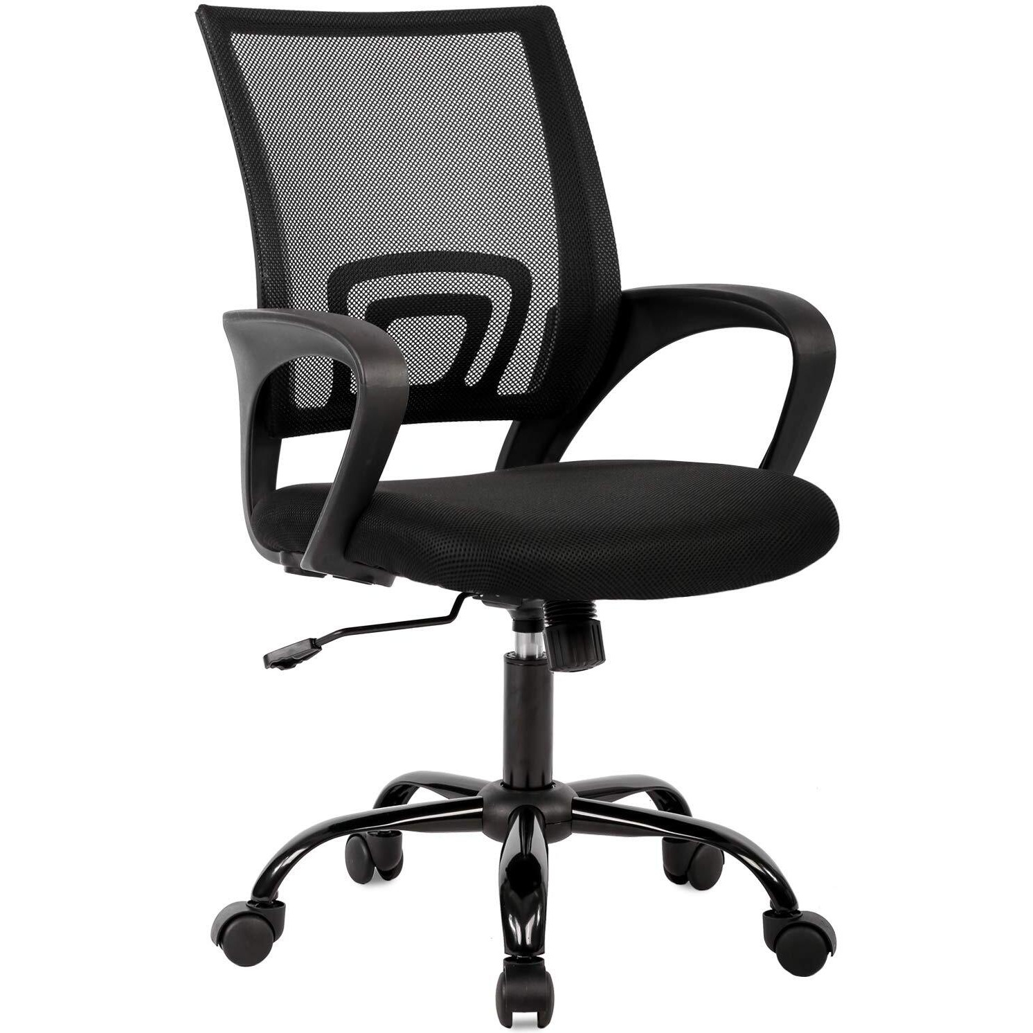 Ergonomic Office Chair Home Desk Chair Task Mesh Computer Chair Gaming With Back Lumbar Support Armrest Modern Swivel Modern Adjustable Rolling Executive Mesh Chair For Women Men (Black)