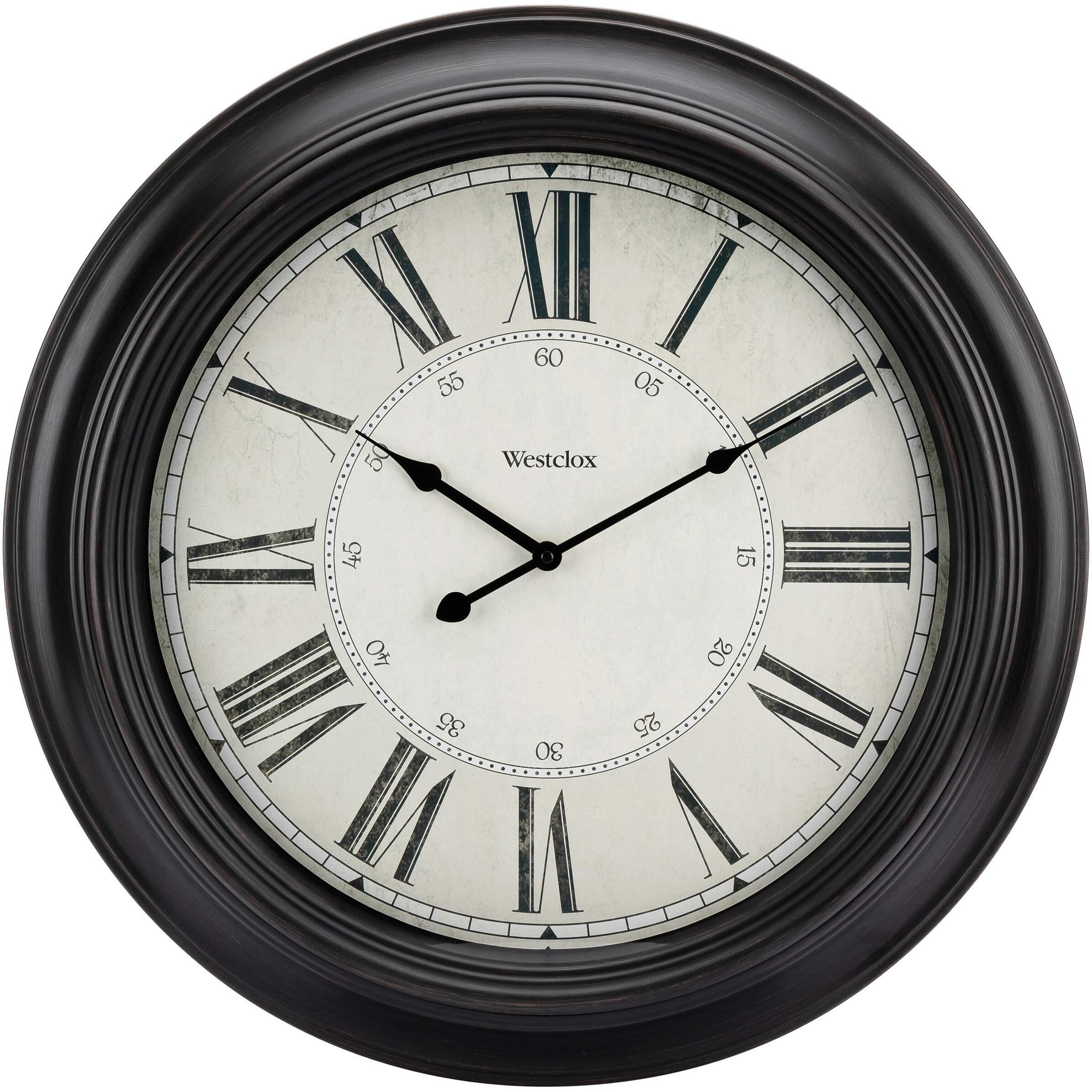 Westclox 32213Vbk 24 Inch Traditional Wall Clock Battery-Operated Clock For Living Room, Bedroom, Office | Ideal Housewarming Gift