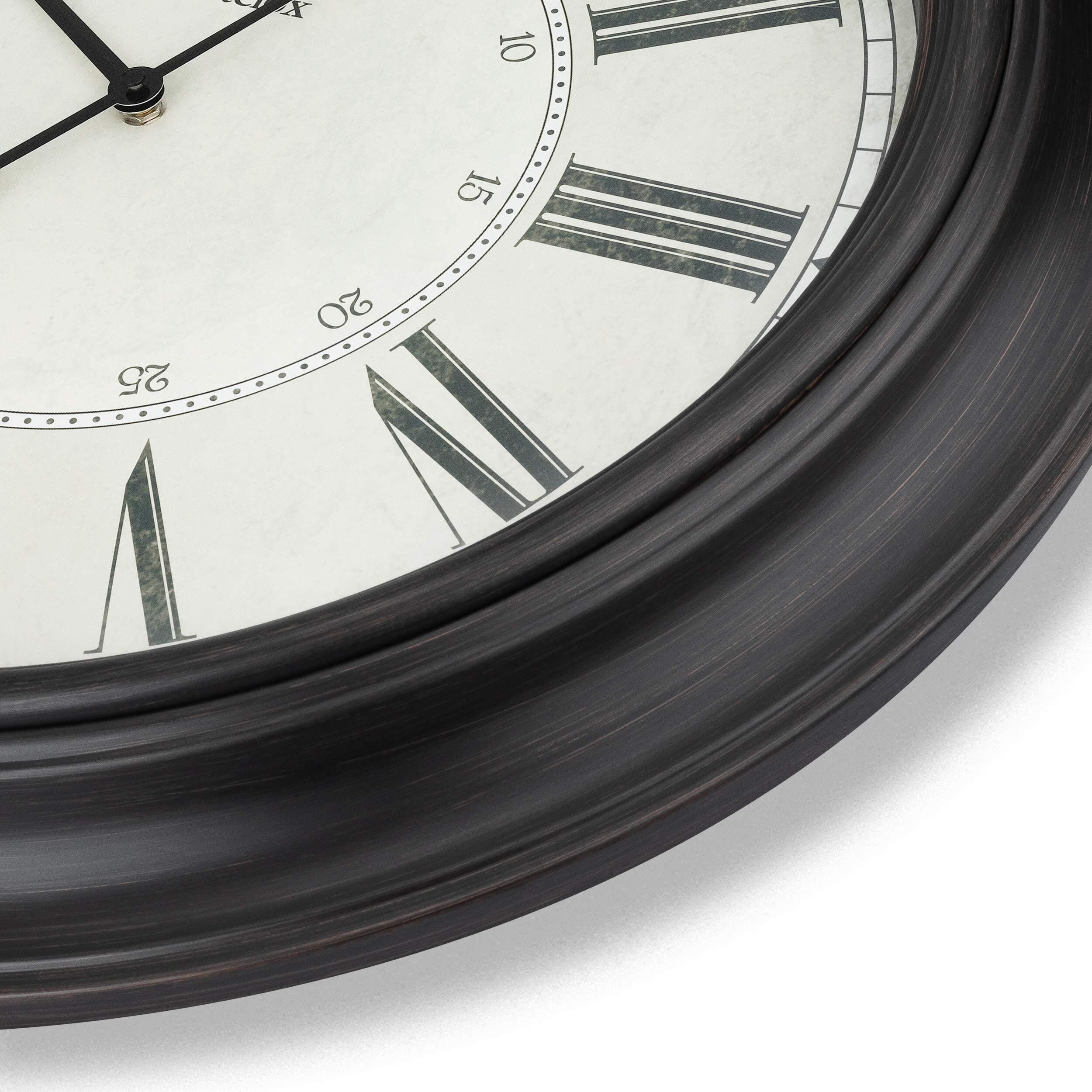 Westclox 32213Vbk 24 Inch Traditional Wall Clock Battery-Operated Clock For Living Room, Bedroom, Office | Ideal Housewarming Gift