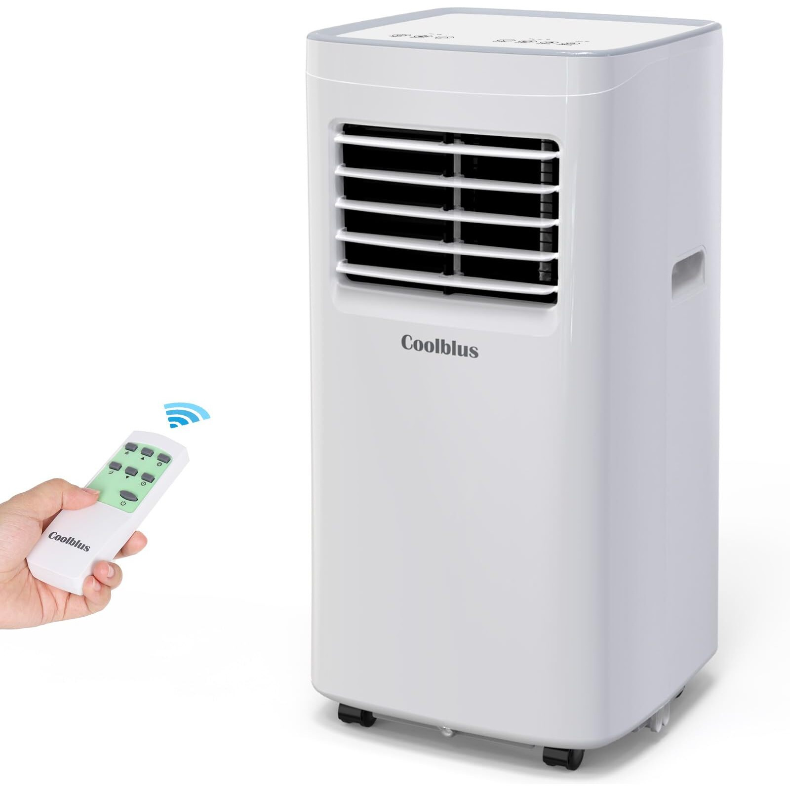 Coolblus Portable Air Conditioner,12000 Btu Portable Ac Up To 550 Sq,3 In 1 With Remote Control,Sleep Mode, Windows Kit,Brush,White