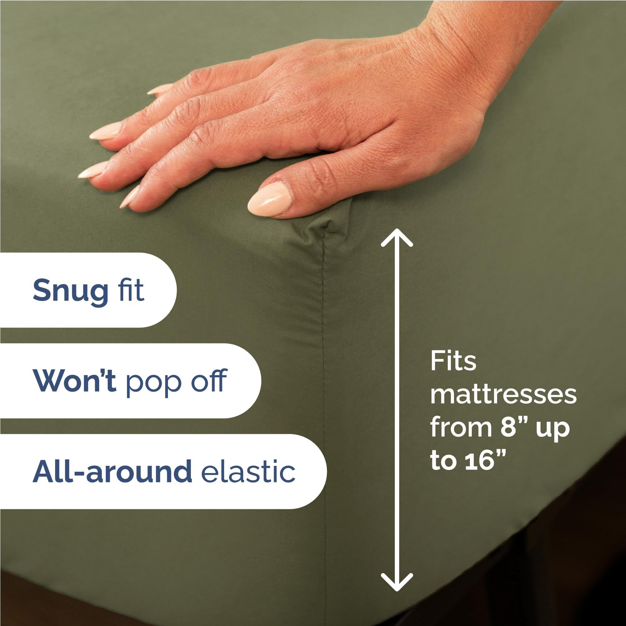Full Size 4 Piece Sheet Set - Comfy Breathable & Cooling Bed Sheets Set - Hotel Luxury Bedding For Women, Men, Kids & Teens - Deep Pockets, Easy-Fit, Super Soft & Wrinkle Free - Oeko-Tex - Sage Green