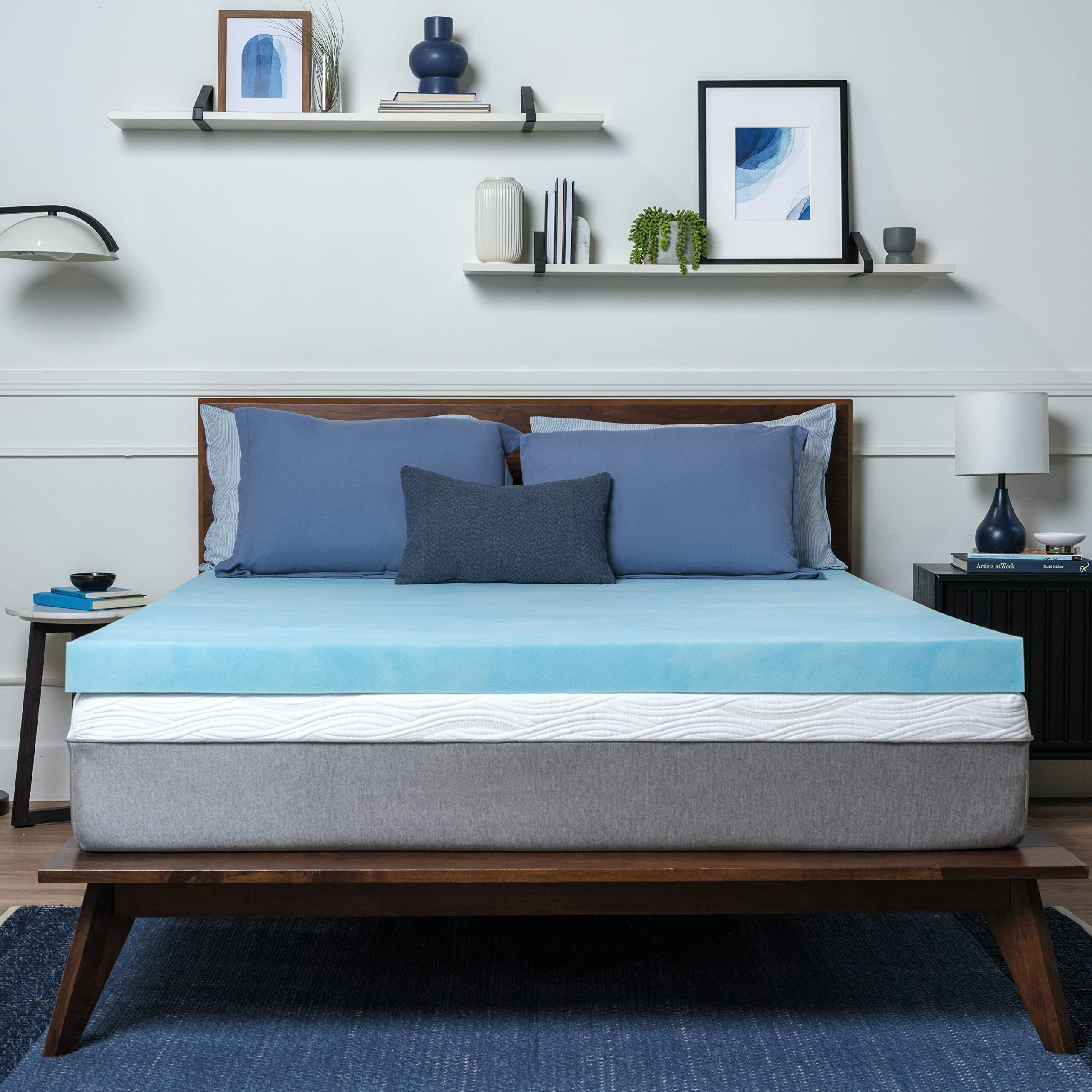 Sure2Sleep Queen Size, 3-Inch, Gel Swirl Memory Foam Mattress Topper Made In Usa.