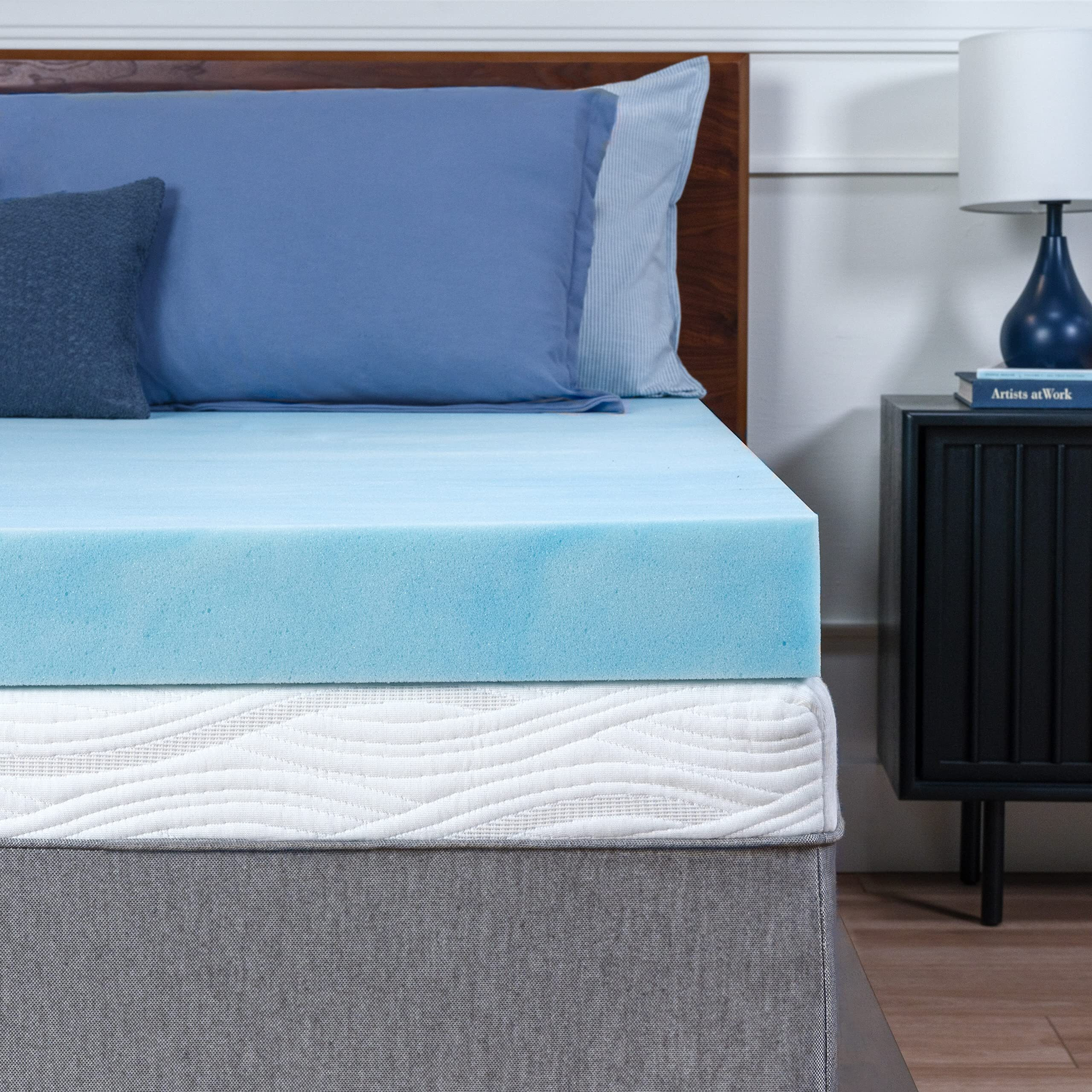 Sure2Sleep Queen Size, 3-Inch, Gel Swirl Memory Foam Mattress Topper Made In Usa.