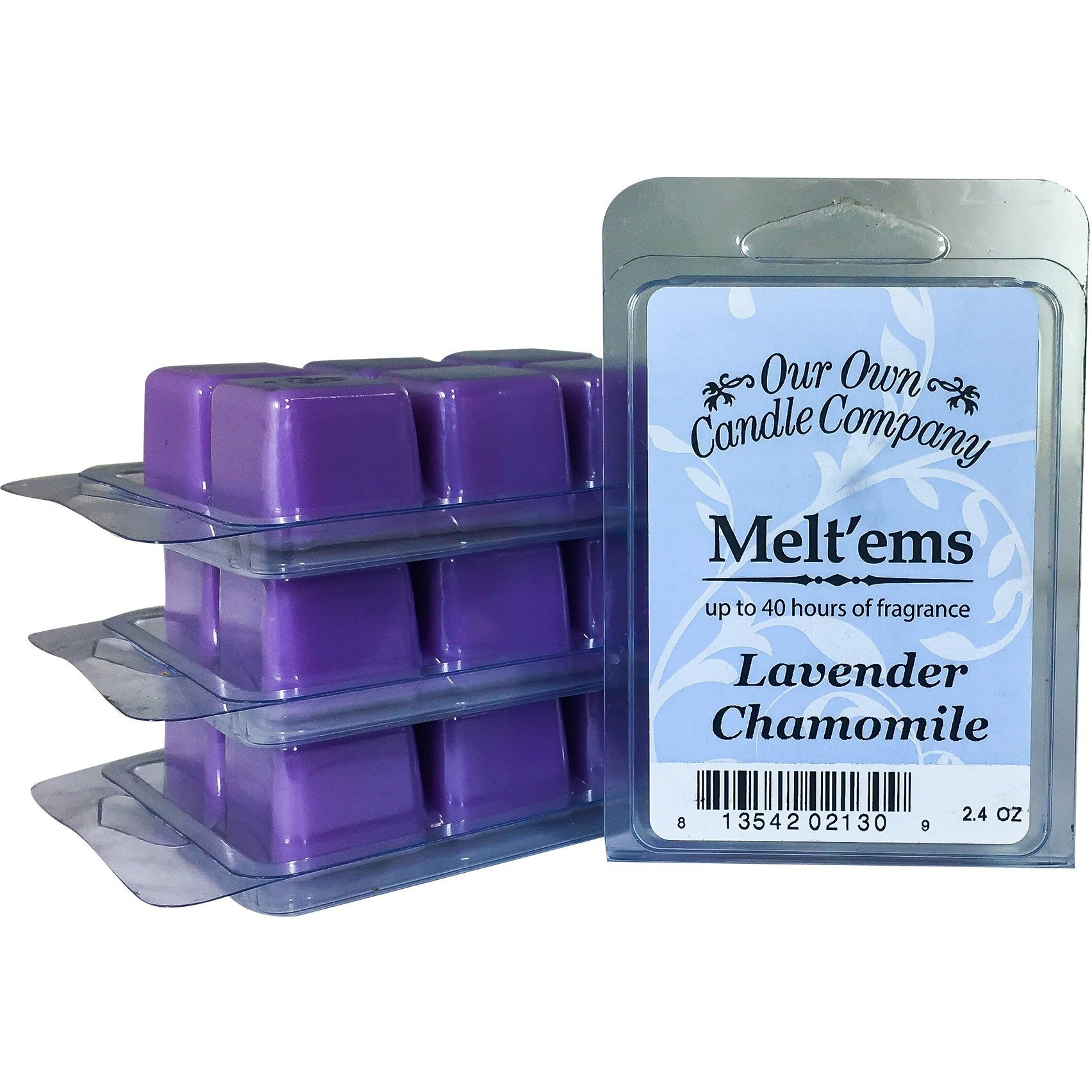Our Own Candle Company Premium Wax Melt, Lavender Chamomile, 6 Cubes, 2.4 Oz (4 Pack)