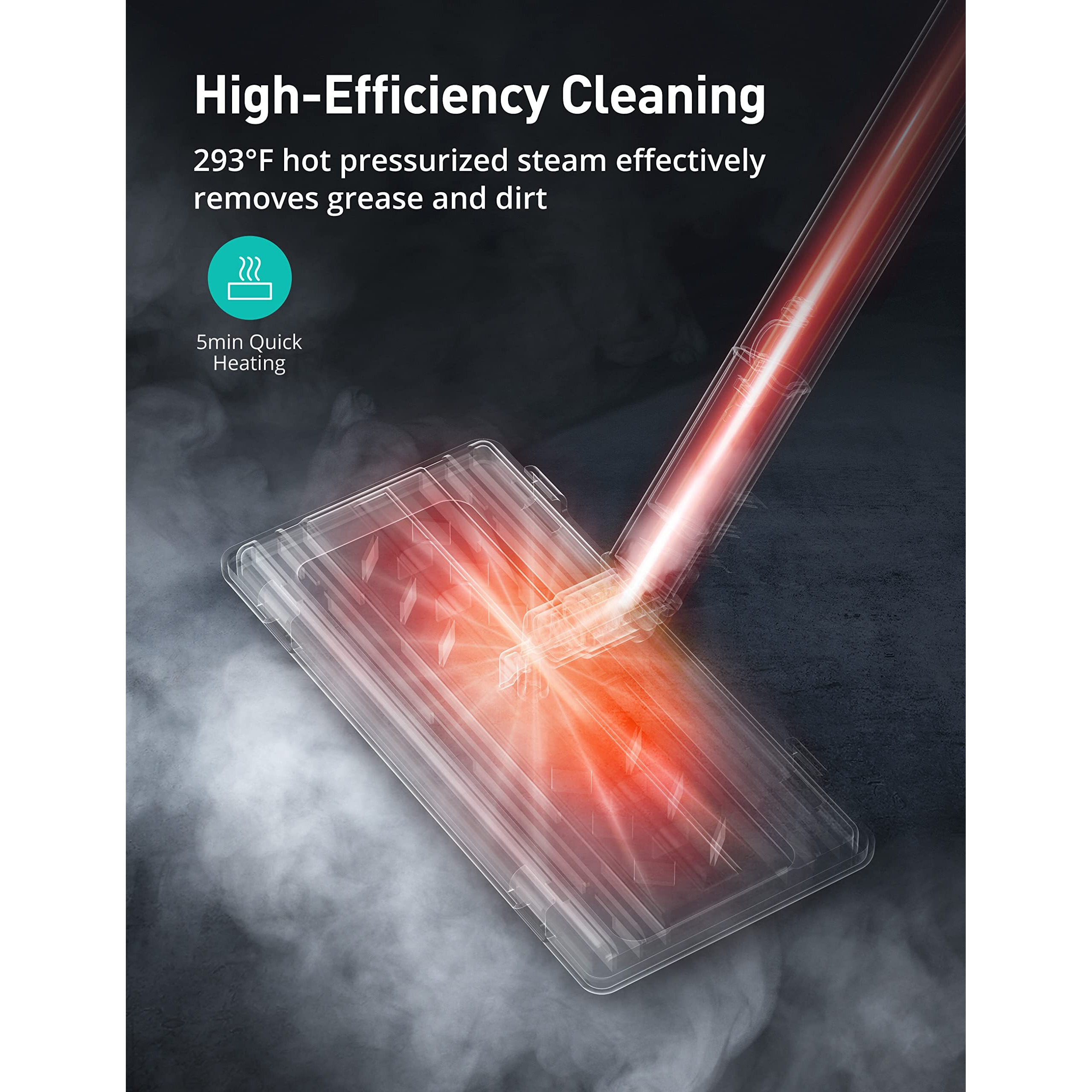 Steam Cleaner, Aspiron Steamer With 21 Accessories, Portable Multipurpose Steam Cleaner For Car 5 Mins Heating With 1.5L Tank, Heavy Duty Steam Cleaner Carpet And Upholstery, Floors, Tiles, Car