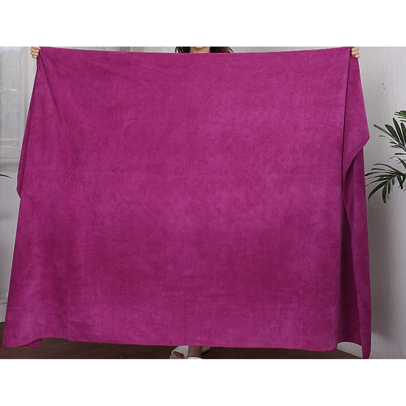 Mylsmple Luxury Microfiber Extra Large Bath Towels Beach Bath Sheets Fast Drying Towels Soft Absorbent Towels (36 Inch X 72 Inch) (Berry, 36 Inch X 72 Inch)
