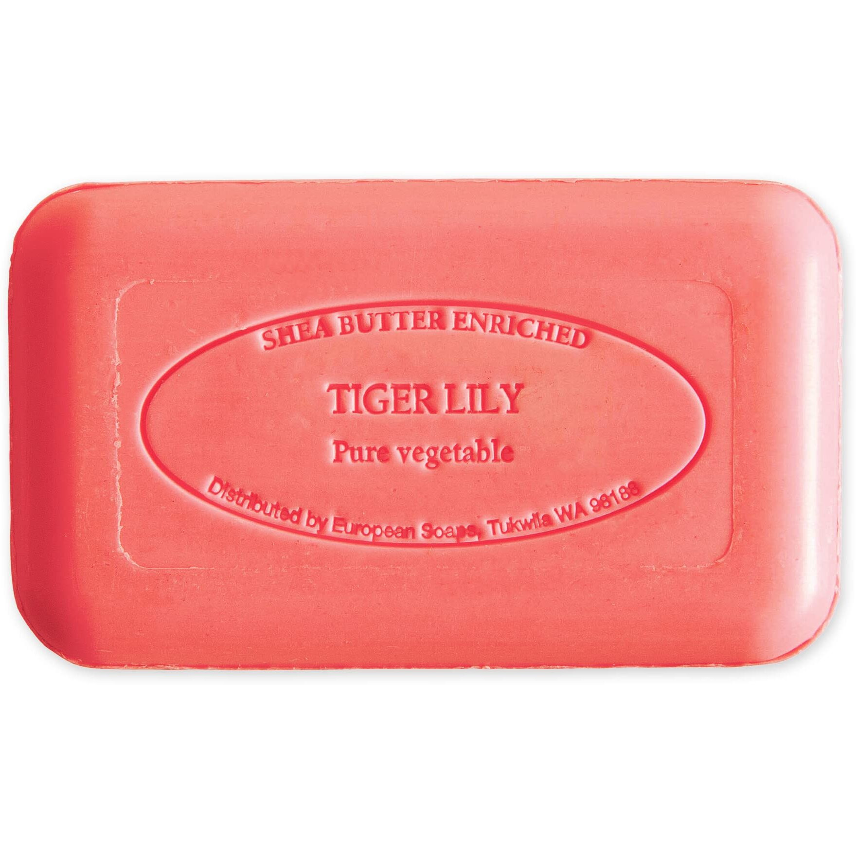 Pre De Provence Artisanal Soap Bar, Natural French Skincare, Enriched With Organic Shea Butter, Quad Milled For Rich, Smooth & Moisturizing Lather, Tiger Lily, 5.3 Ounce