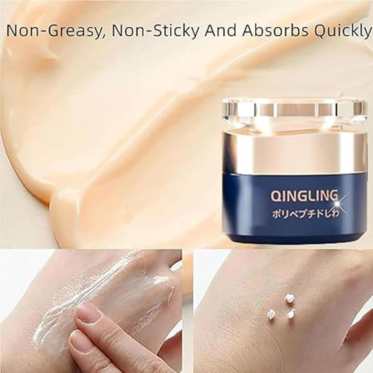 Vaiwenta Japanese Qingling Wrinkle Removal Cream, Qingling Polypeptide Anti-Wrinkle Cream, Qingling Face Cream, Qinglin Wrinkle Remover Cream For Face (1Pcs)