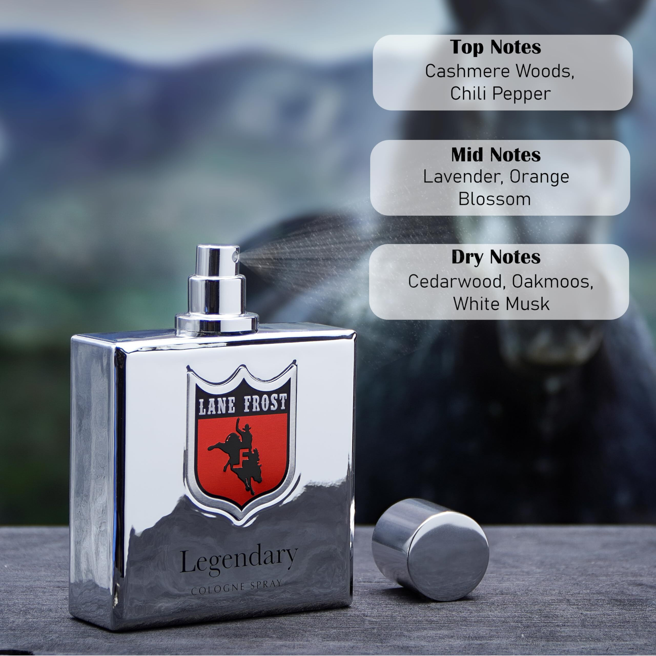 Lane Frost Legendary Cologne, Chrome Version, New Scent, Men's Fragrance