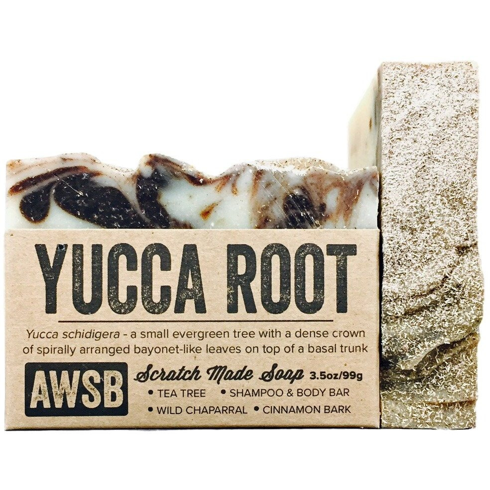 A Wild Soap Bar Yucca Root Shampoo & Body Bar Soap With Tea Tree Oil, Vegan, All Natural With Organic Ingredients, Handmade (1 Pack)