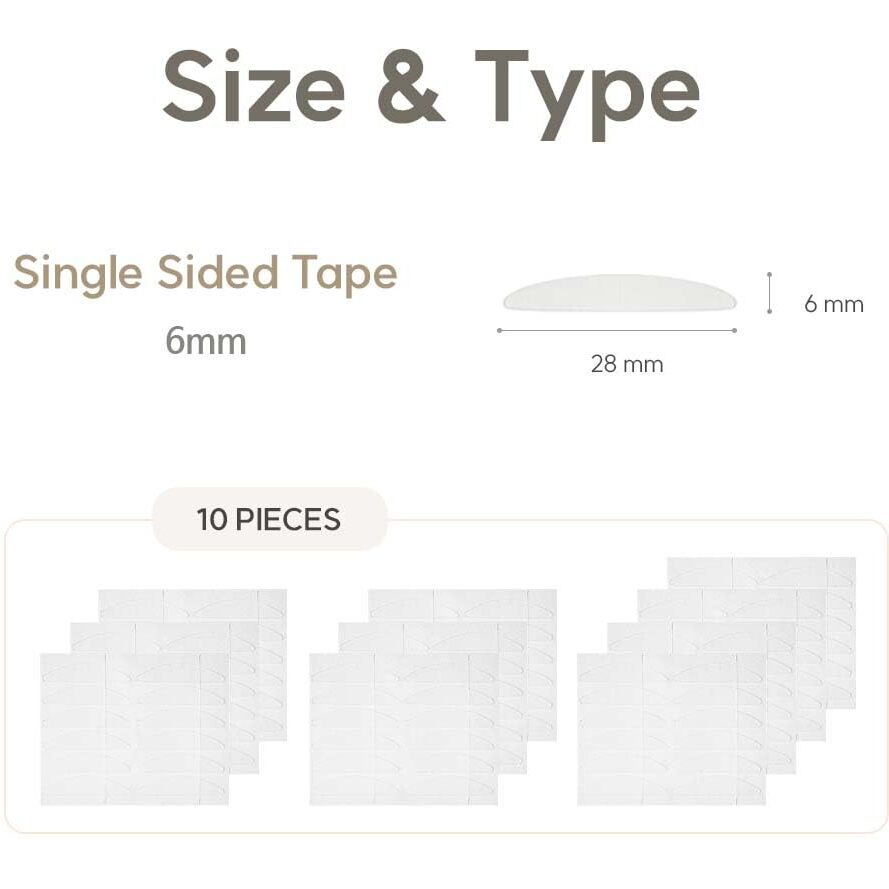 Beejong Korean Eye Charm Double Eyelid Tape Hooded Eye Lift - Eyelid Tape Face Tape Lifting Invisible -Droopy Eyelid Lifter Eye Lid Strips For Hooded Eyes (Single Sided 6Mm 120P)