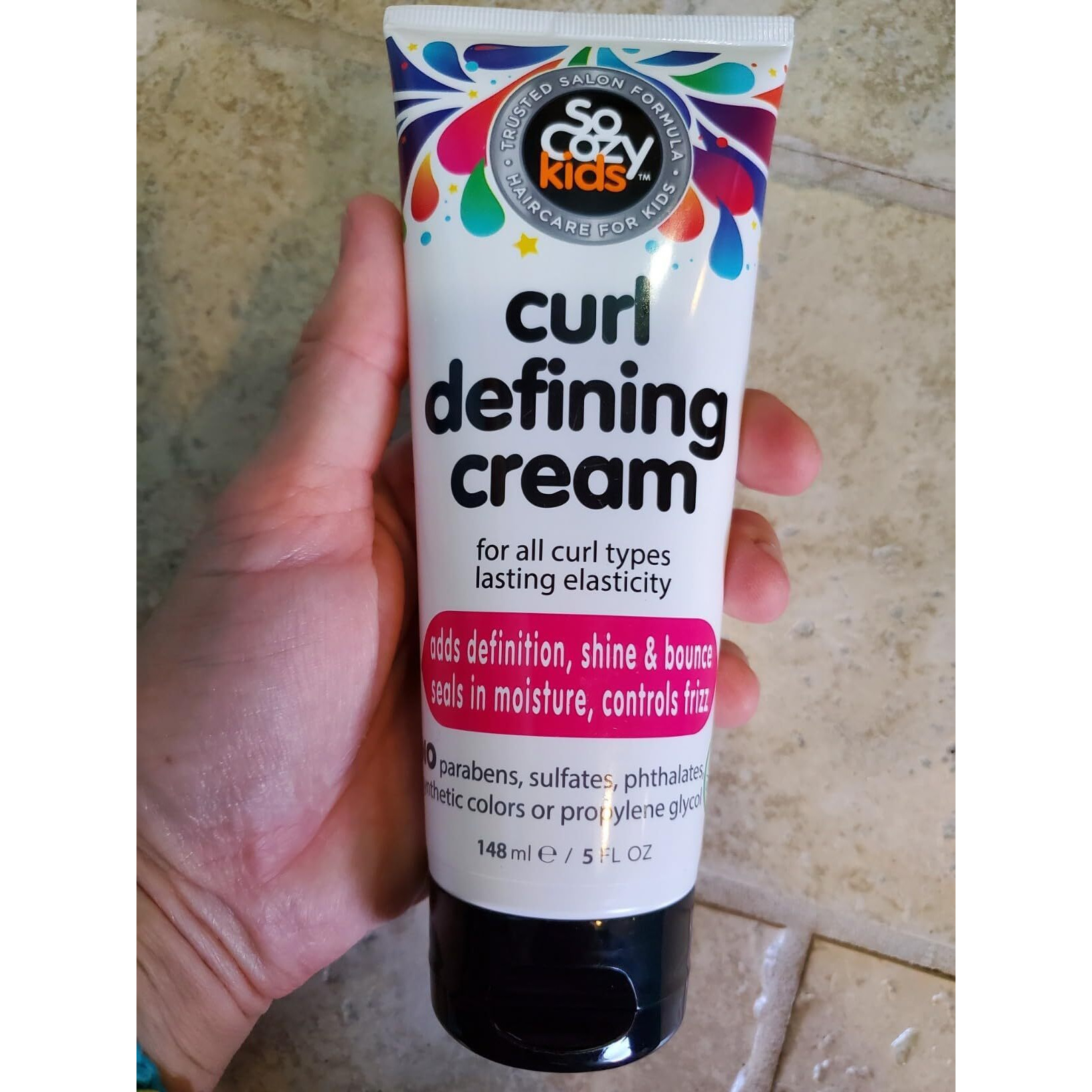 So Cozy Curl Defining Cream (5 Fl Oz) Kids Curl Cream For Curly Hair, Adds Definition, Shine & Bounce, Hair Cream For Wavy, Coily And Curly Hair, Enriched With Vitamins, Castor Seed, & Avocado Oil