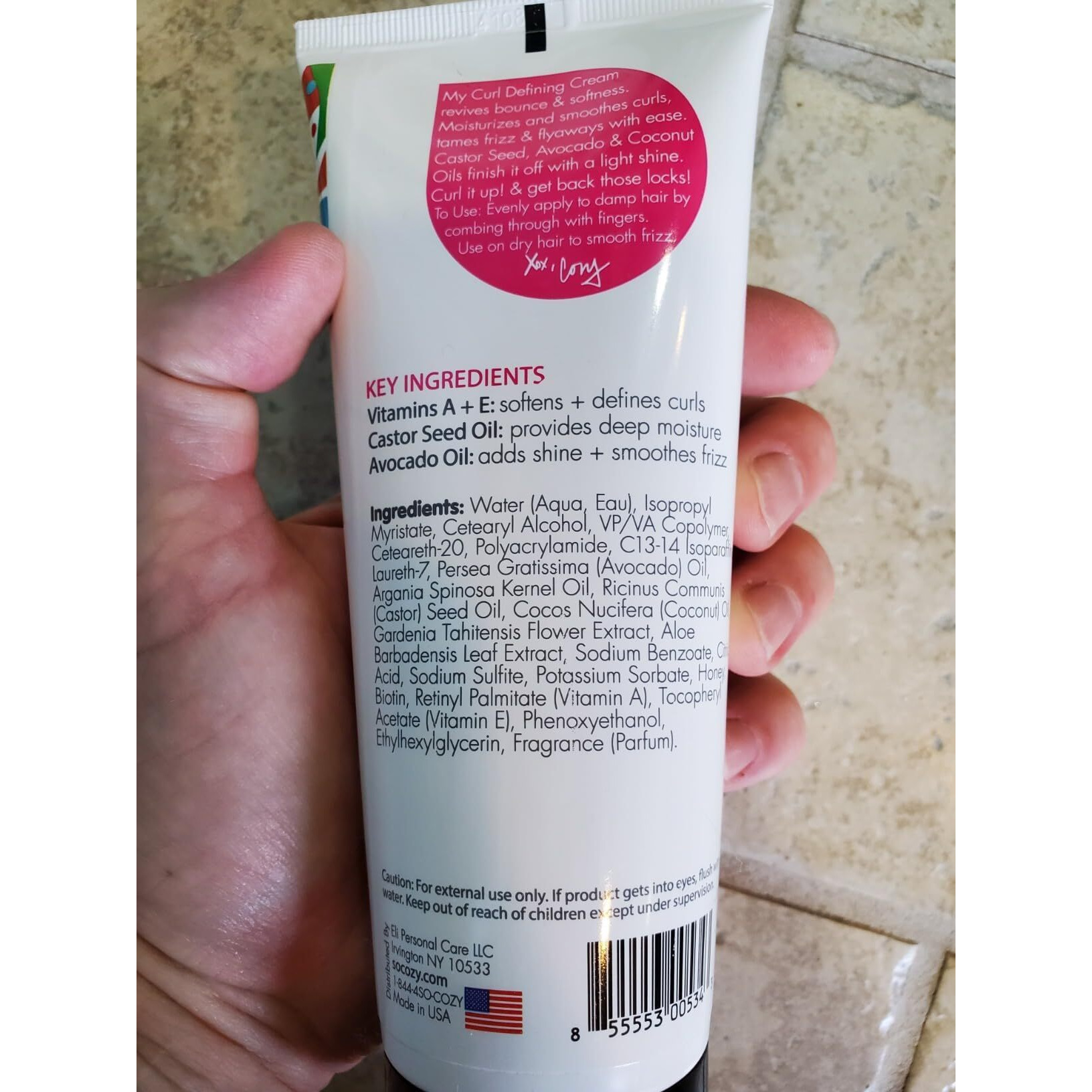 So Cozy Curl Defining Cream (5 Fl Oz) Kids Curl Cream For Curly Hair, Adds Definition, Shine & Bounce, Hair Cream For Wavy, Coily And Curly Hair, Enriched With Vitamins, Castor Seed, & Avocado Oil