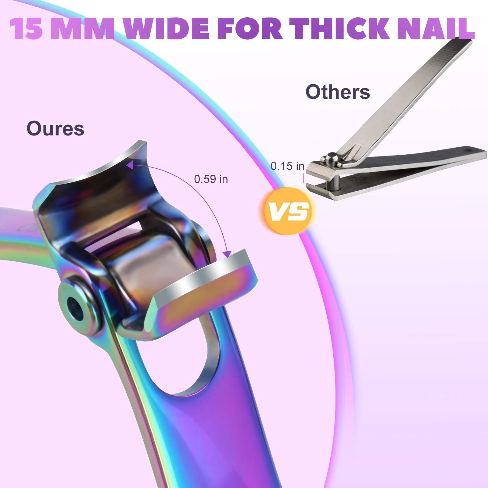 Toenail Clippers For Thick Toenails For Seniors - Vepkuso Ultra Sharp Nail Clippers For Women Large German Fingernail Clippers Cutter Set For Tough Nails, Men, Adult