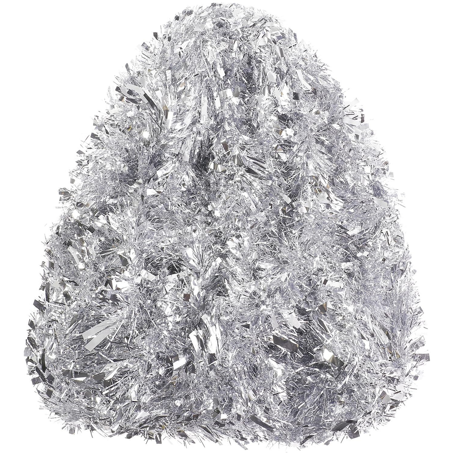 Fushenmu 32.8 Ft Christmas Tinsel Garland,Shiny Silver Hanging Metallic Twist Garland For Xmas Tree Decorations Wedding Party Supplies