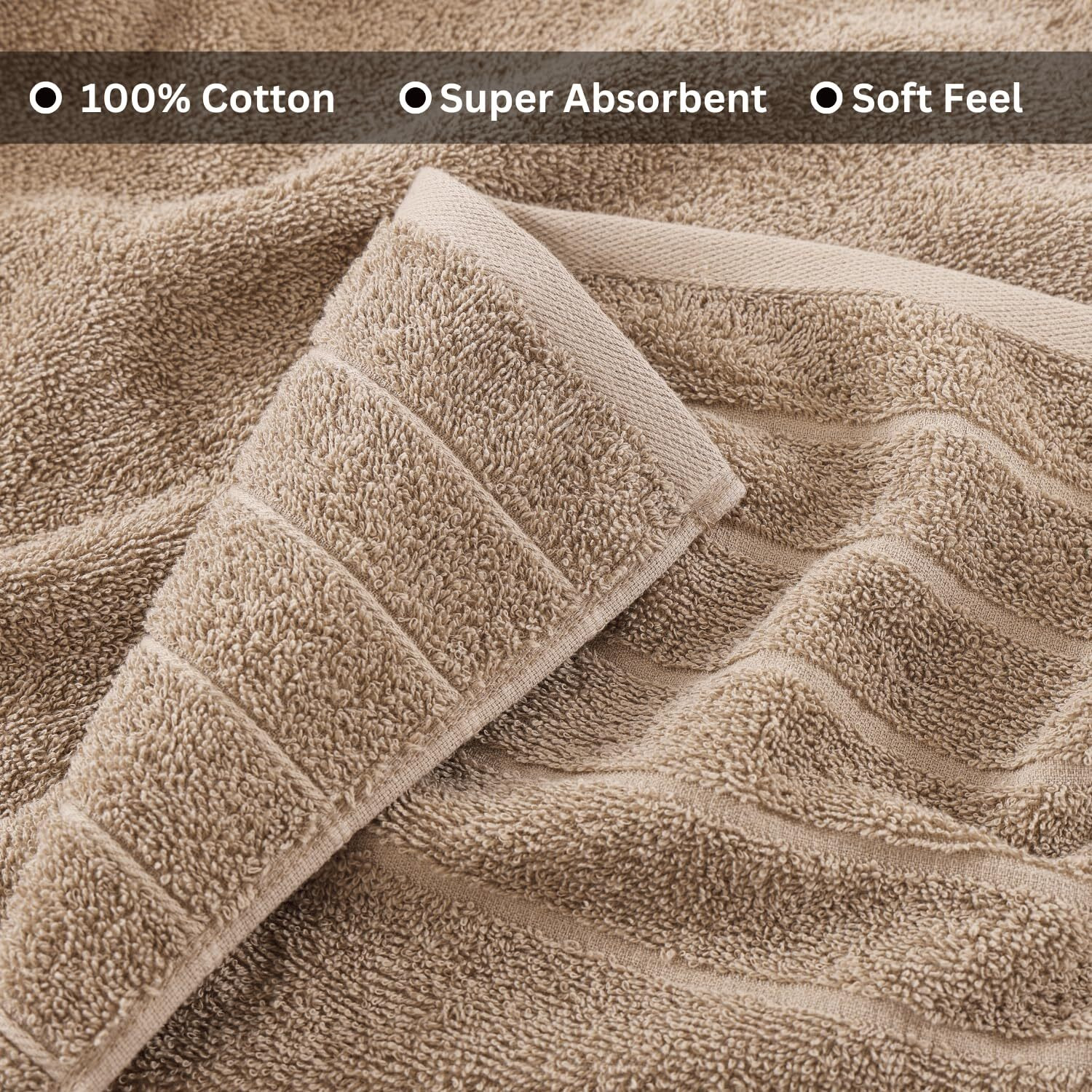Casa Platino Oversized Bath Sheet Towels, 2 Pack Bath Sheet(36"&quotX 72""), 100% Ring Spun Cotton Bath Sheets, Lightweight Bath Sheet Set, Quick Dry Bath Sheets, Soft Bath Sheet Towel - Tawny Brown