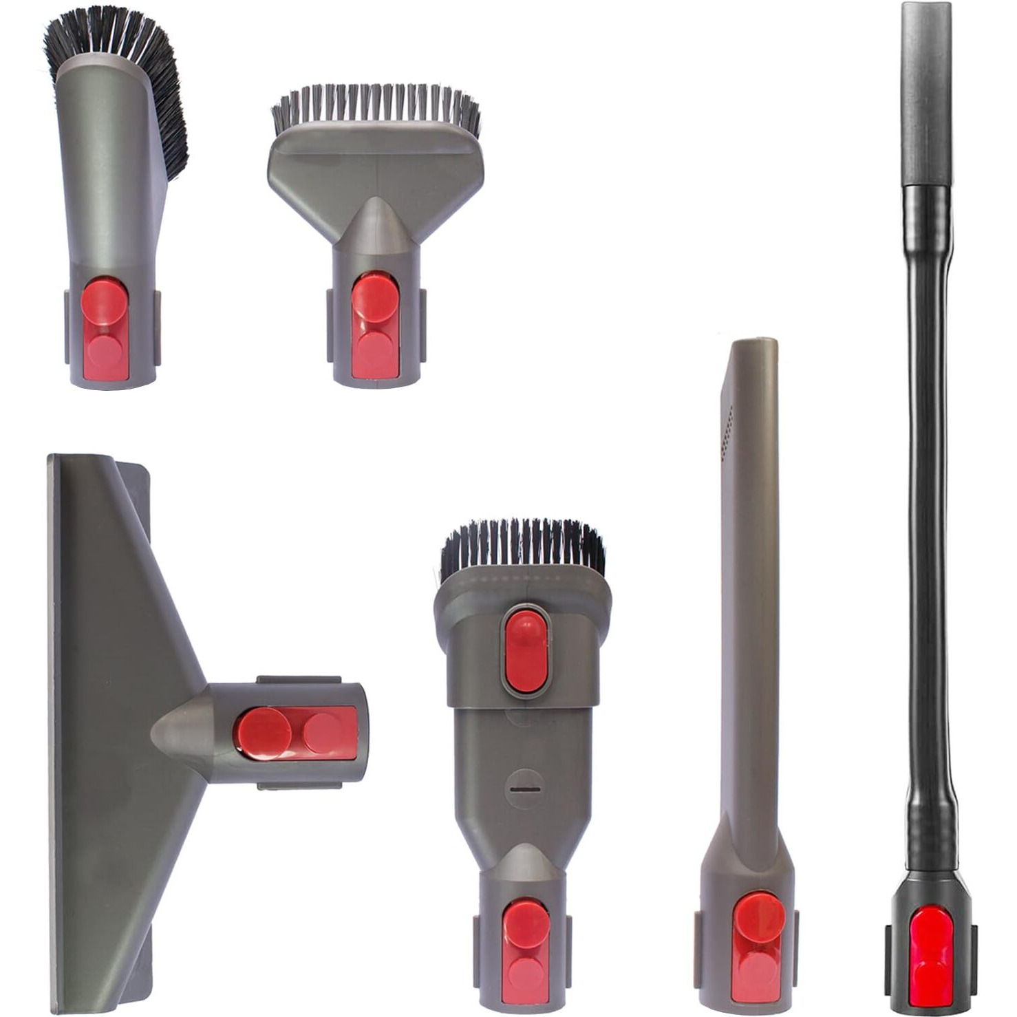Replacement Vacuum Attachments For Dyson V7 V8 V10 V11 V15 Perfect For Dryer Vent, Car Detailing And Corners Cleaning - Household Cleaning Kit (Attachment And Flexible Crevice Tool)