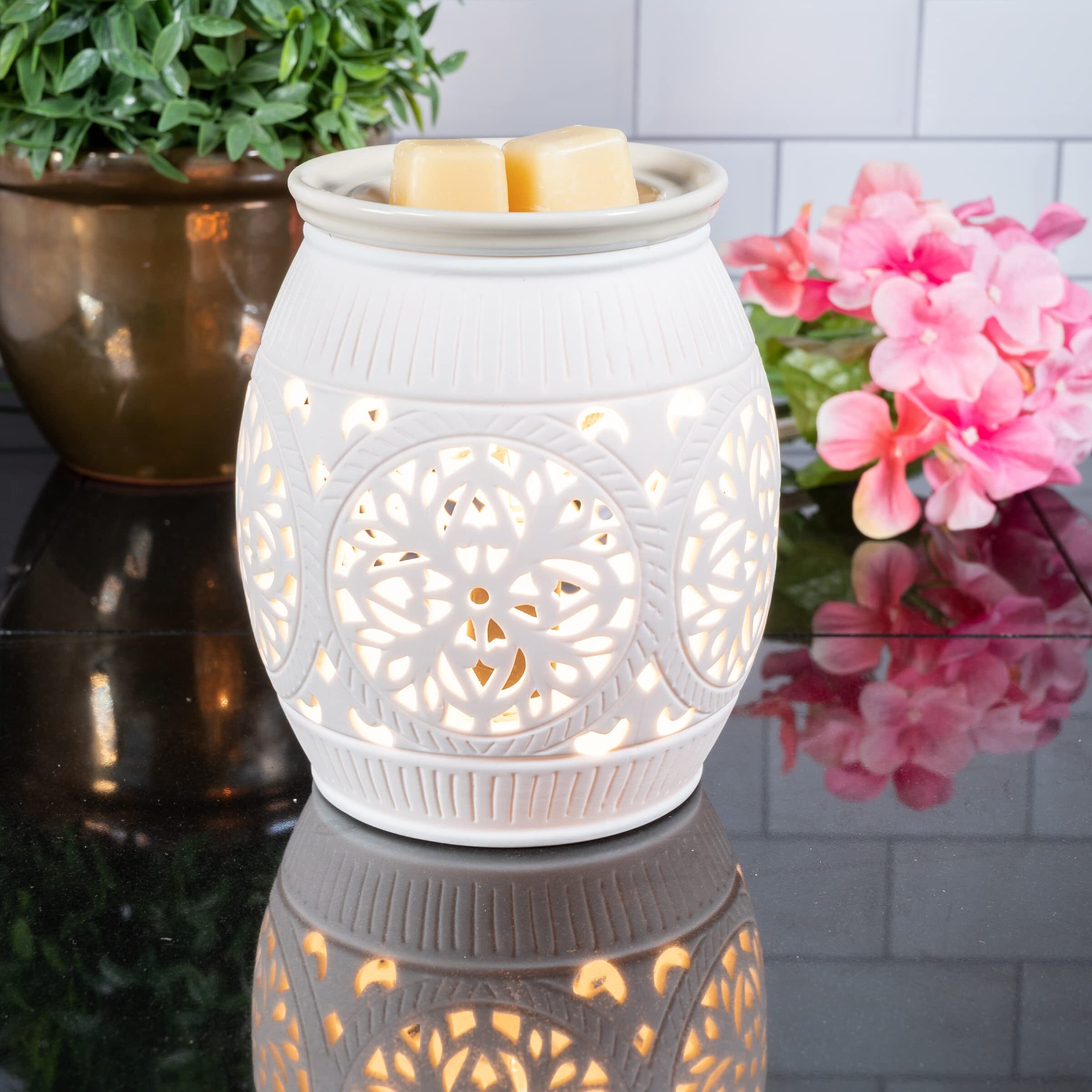 Scentsationals Wax Melt Warmer, Wax Warmer For Scented Wax Melts - Boho Collection Rococco - Candle Wax Melter For Fragrance Cubes And Tarts