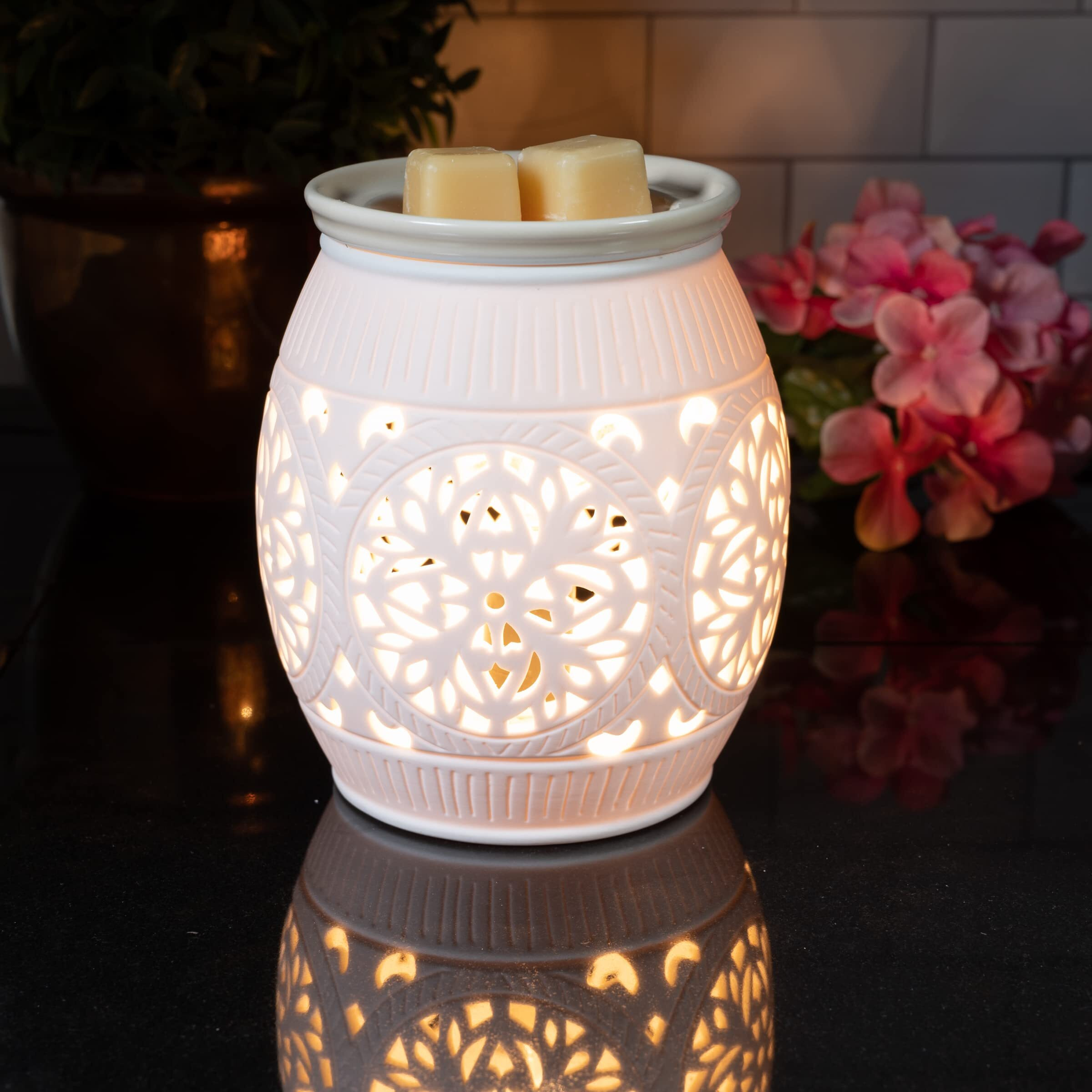 Scentsationals Wax Melt Warmer, Wax Warmer For Scented Wax Melts - Boho Collection Rococco - Candle Wax Melter For Fragrance Cubes And Tarts