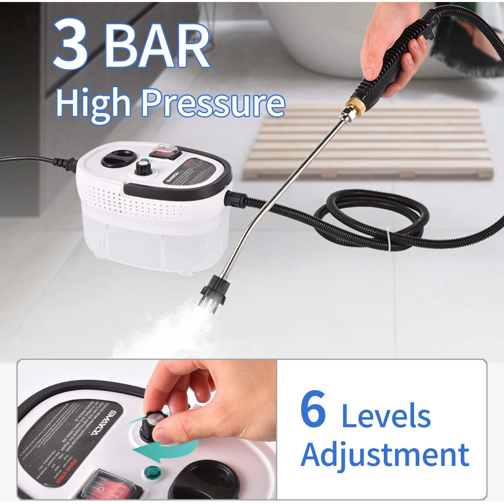 Yikeda Handheld Steam Cleaner,Portable High-Pressure Steam Cleaner,Quickly Generate High-Temperature Pressurized Steam For Deep Cleaning Of Kitchen, Bathroom, Car And Sofa Windows