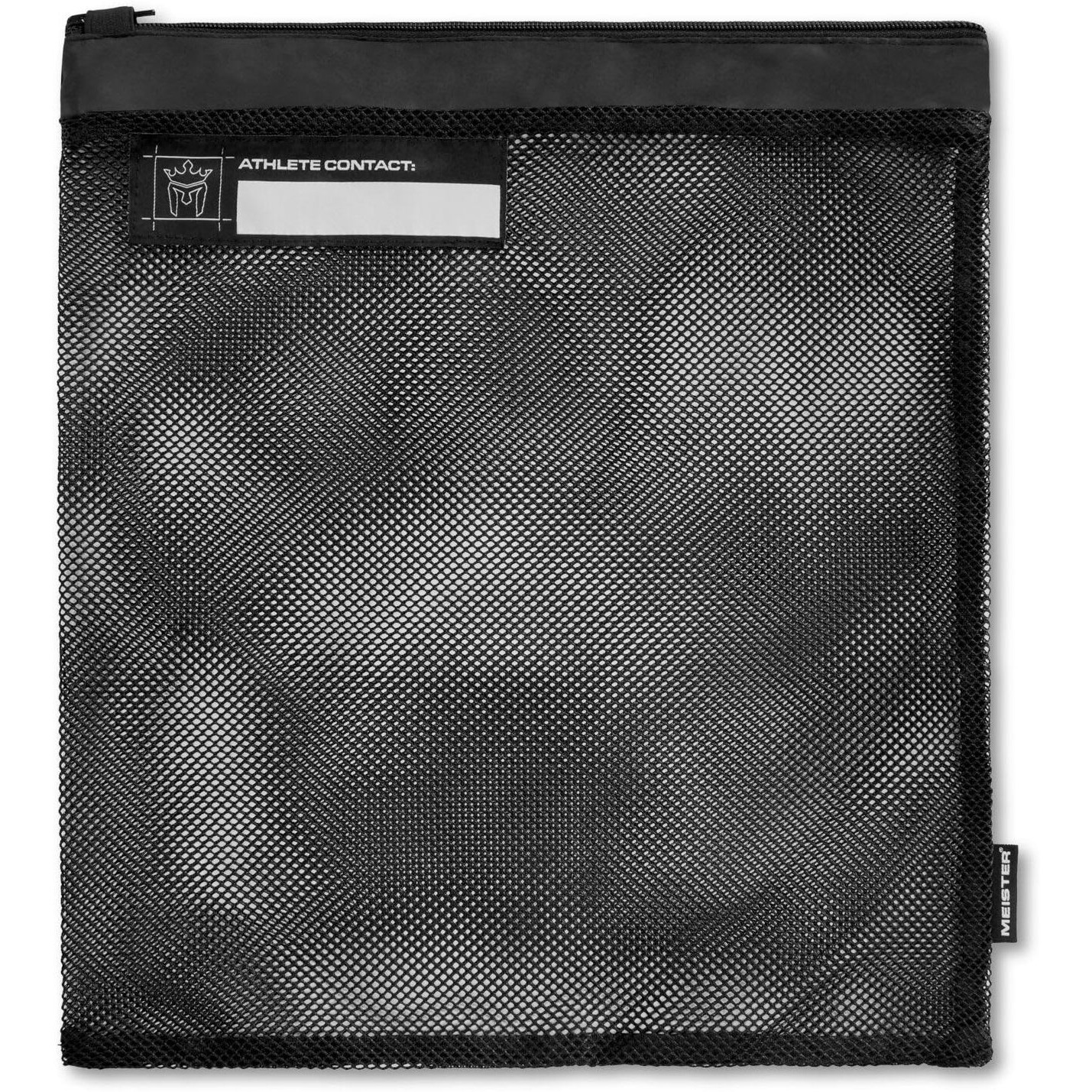 Meister Athlete Wash Bag - Mesh Sports Laundry Bag W/Zipper Lock - Black