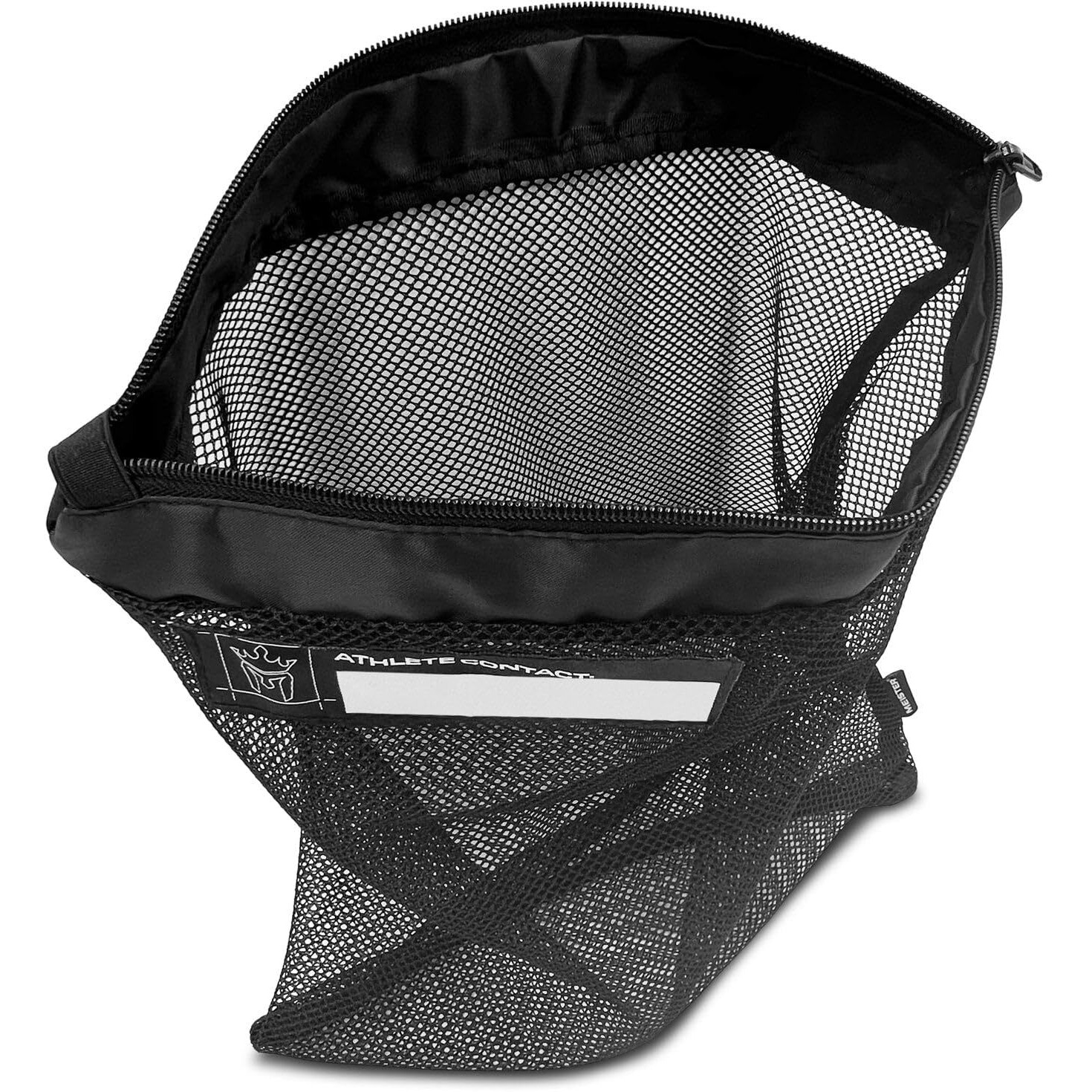 Meister Athlete Wash Bag - Mesh Sports Laundry Bag W/Zipper Lock - Black