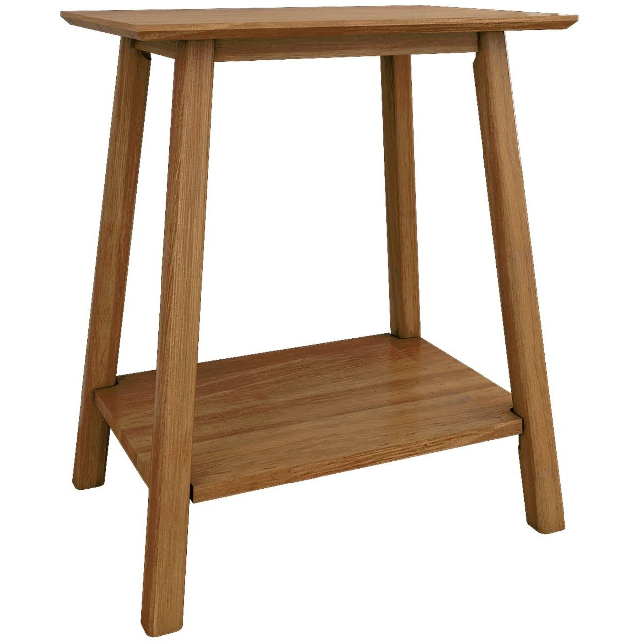 Plank+Beam Wooden Side Table With Storage, Mid Century Modern End Tables For Living Room, Small Solid Wood Nightstand, Bedside Tables, Bedroom Furniture, Pecan
