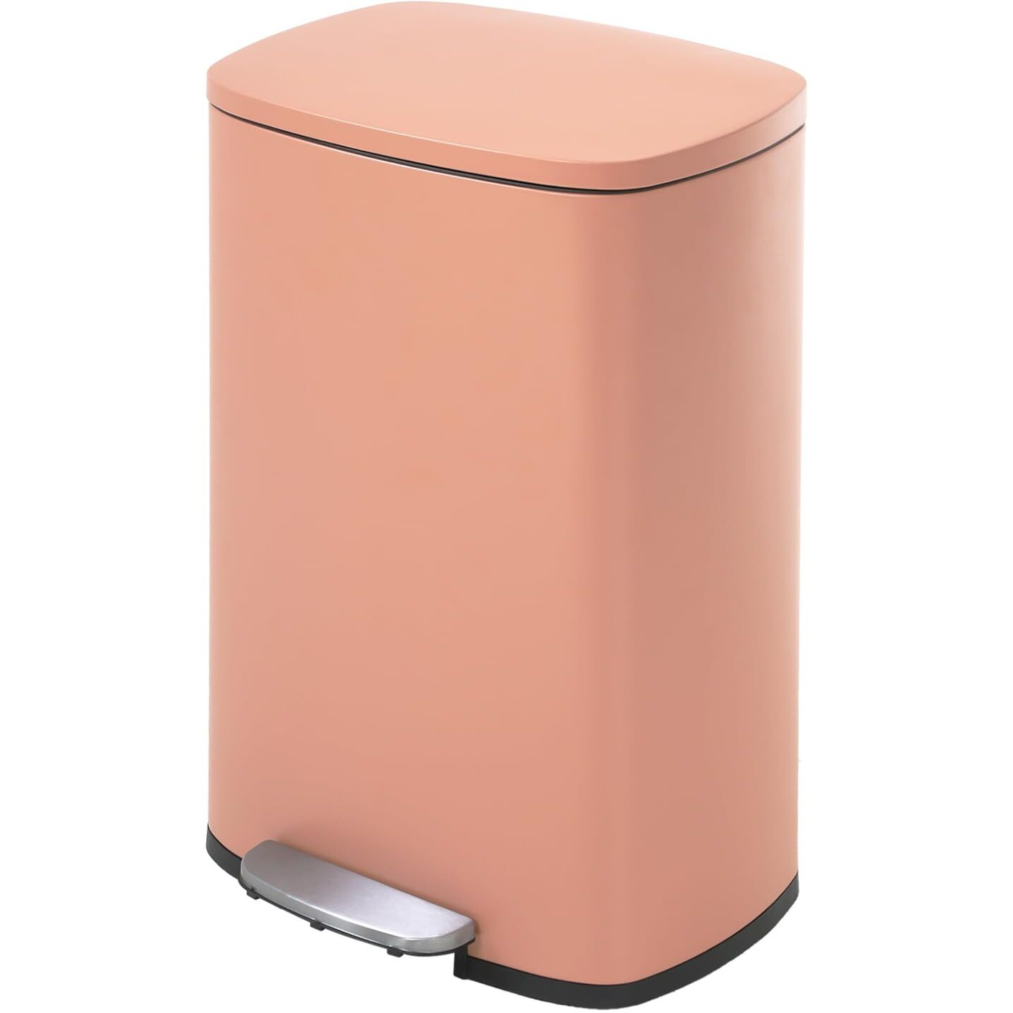 Paylesshere 13 Gallon (50L) Trash Can Kitchen Stainless Steel Trash Can Trash Can With Lid Removable Inner Bucket Foot Pedal Soft Close For Office Home Kitchen Garbage Can Trash Bin