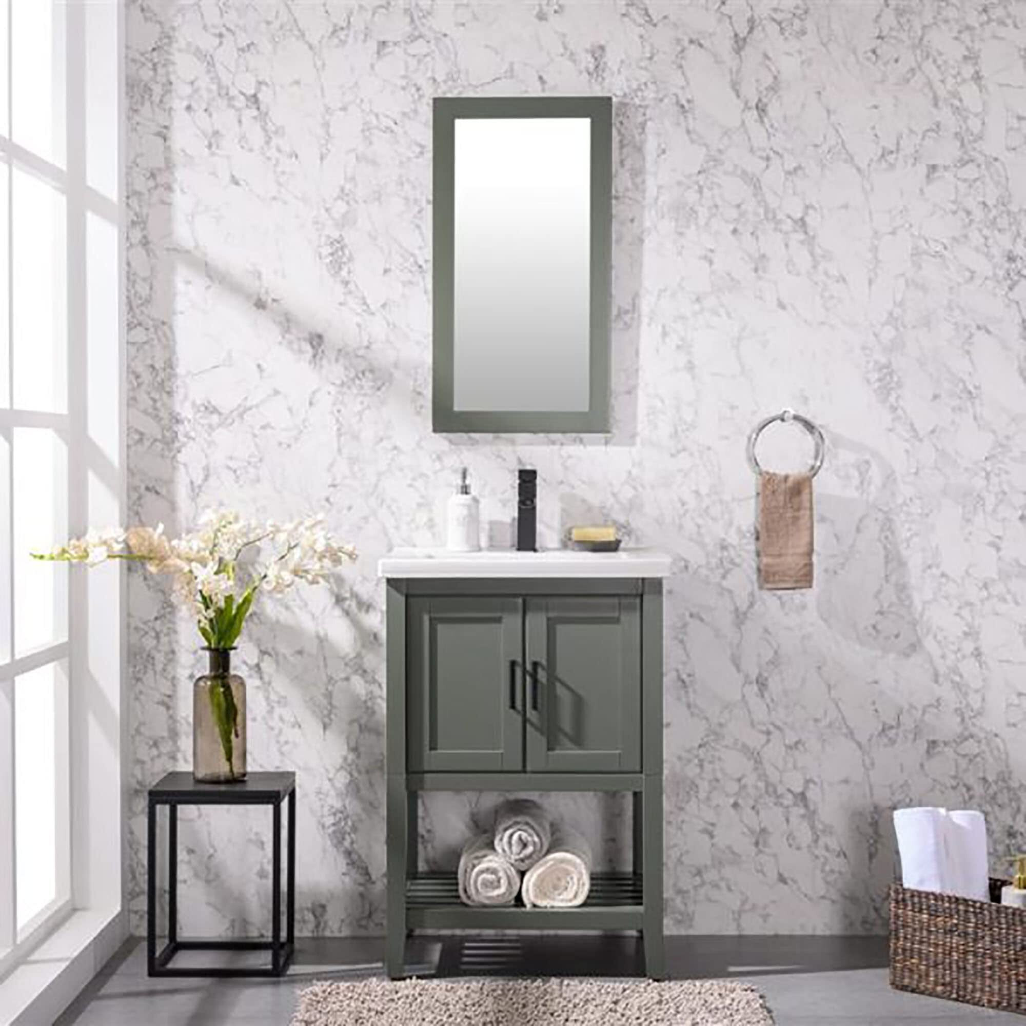 Legion Furniture 24-Inch Kd Pewter Green Sink Vanity