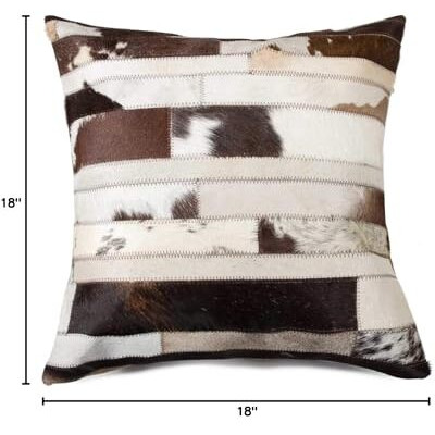 Homeroots Kitchen 18"" X 18"" X 5"" Hand Tufted Chocolate And Natural Throw Pillow