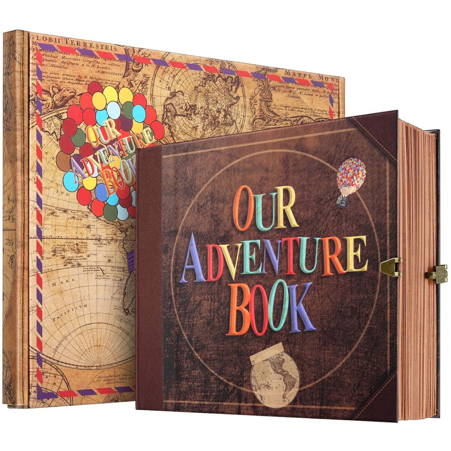 Our Adventure Book Scrapbook Photo Album Travel Journal Book, Retro Style Embossed Cover, Photo Book Kit For Couples, Memory Book For Anniversary Wedding,Valentines Day Gifts, Travel Diary