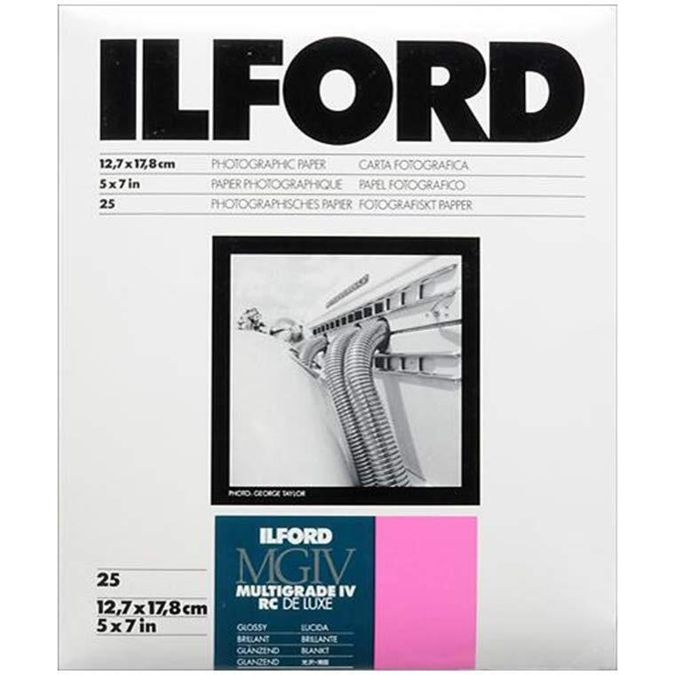 Ilford 5X7 Multigrade 1M B&W Paper, Glossy Surface, 25 Sheets