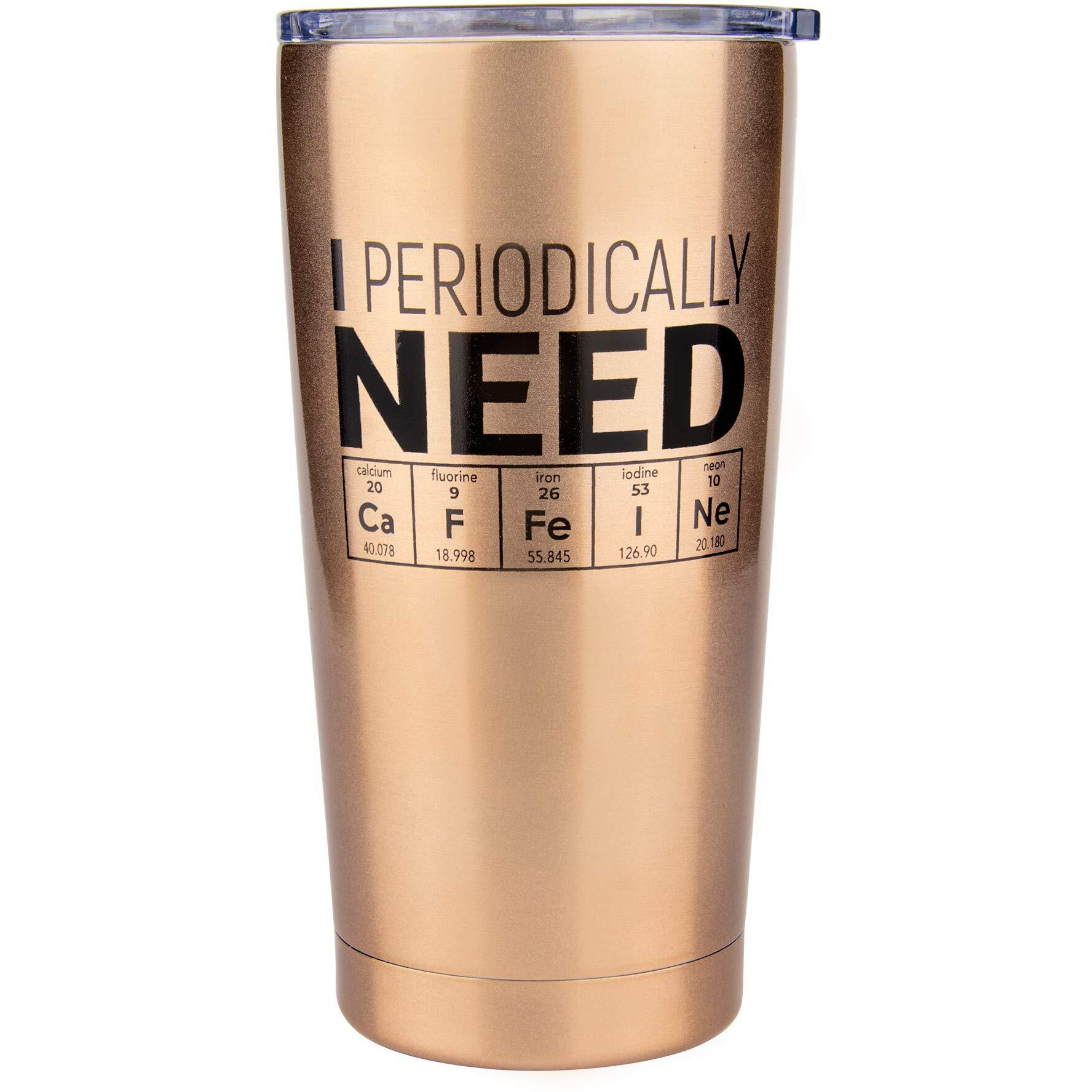 Klubi Science Gifts For Adults - I Periodically Need Caffeine Tumbler 20Oz Funny Gifts For Science Teachers Biology Gifts For Science Lovers Science Teacher Gifts For Men Chemistry Gifts For Adults