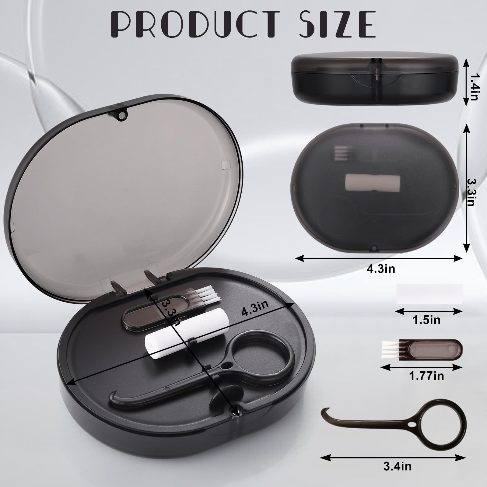 Longmon New Double-Layer Retainer Storage Case With Belt Chewing,Removal Tool,Cleaning Brush,Built In Mirror Orthodontic Retainer Case,Mouth Guard Case,Denture Case