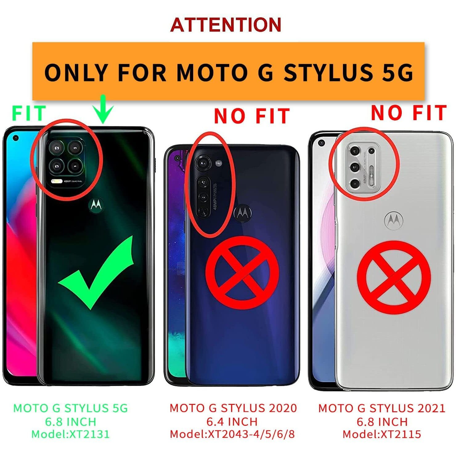 Shockproof Military Grade Drop Tested Phone Case With Ring Holster Belt Clip Card Holder Screen Protector Fits For Moto G Stylus 5G 2021 6.8""