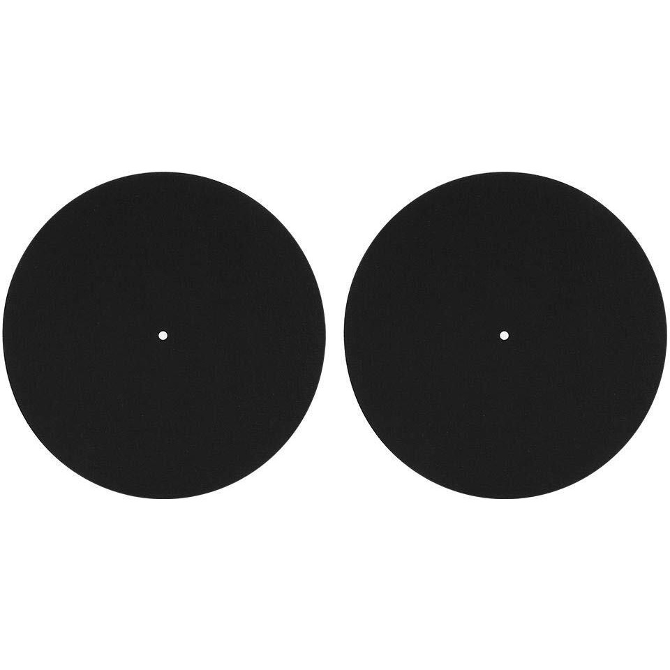 2 Pcs 12 Inch Turntable Platter Mat Record Players Turntable Home Disc Protective Non-Slip Mat Replacement Accessories