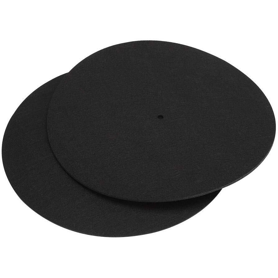 2 Pcs 12 Inch Turntable Platter Mat Record Players Turntable Home Disc Protective Non-Slip Mat Replacement Accessories