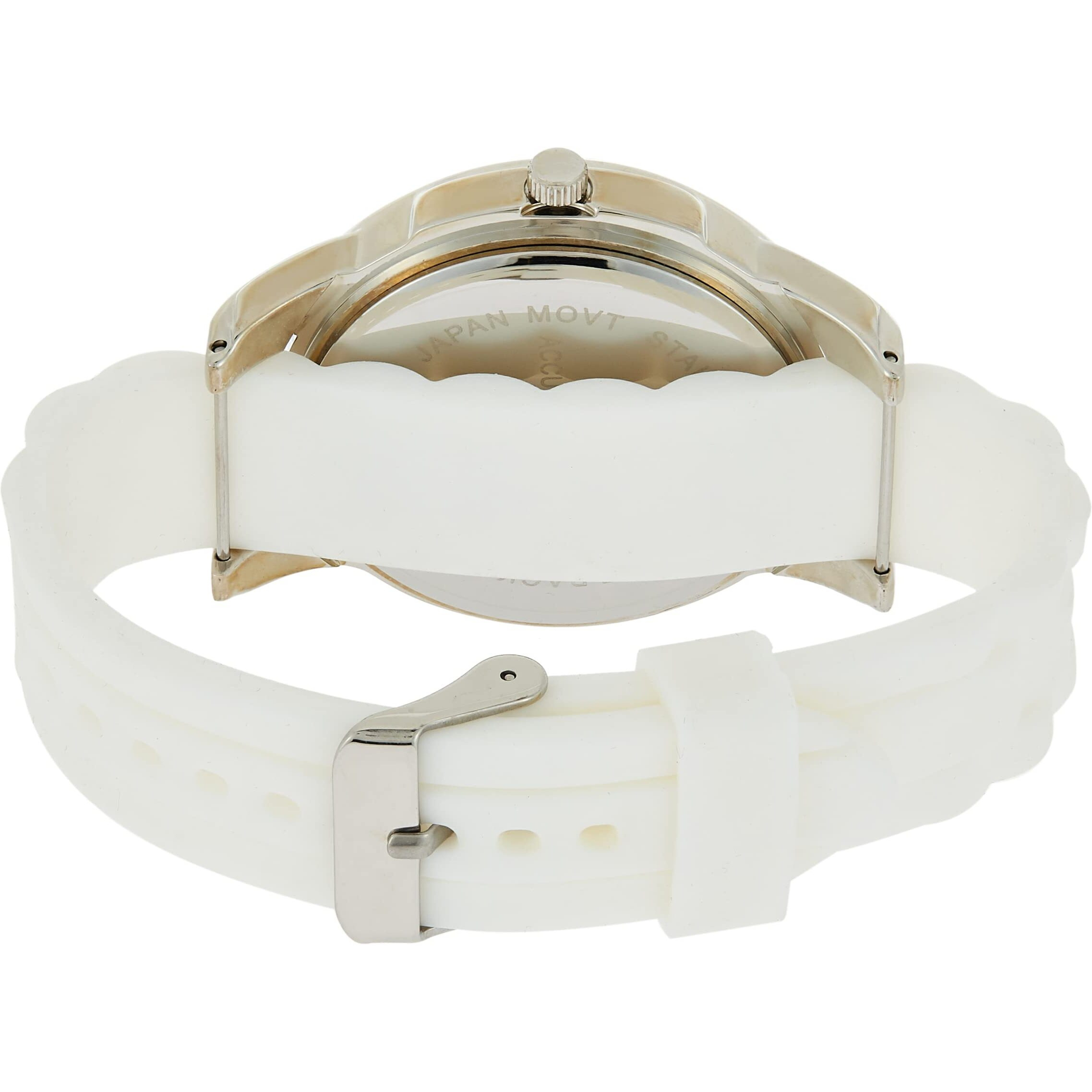 Xoxo Womens Silver-Tone Analog Watch With Crystal-Accent Bezel - 7 Interchangeable Silicone Bands - Stylish Quartz Timepiece With Adjustable Fit - Gift-Ready Box