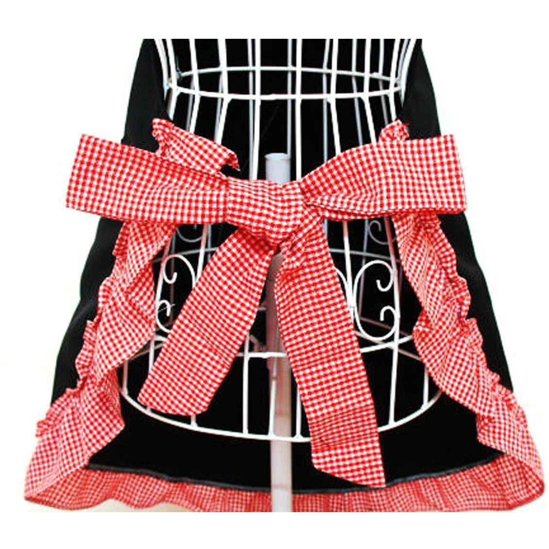 Hyzrz Cute Retro Aprons With Pockets For Women Girls Vintage Kitchen Cooking Apron For Mother Gift (Red)
