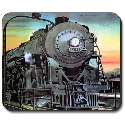 Art Plates Steam Locomotive Train Mouse Pad