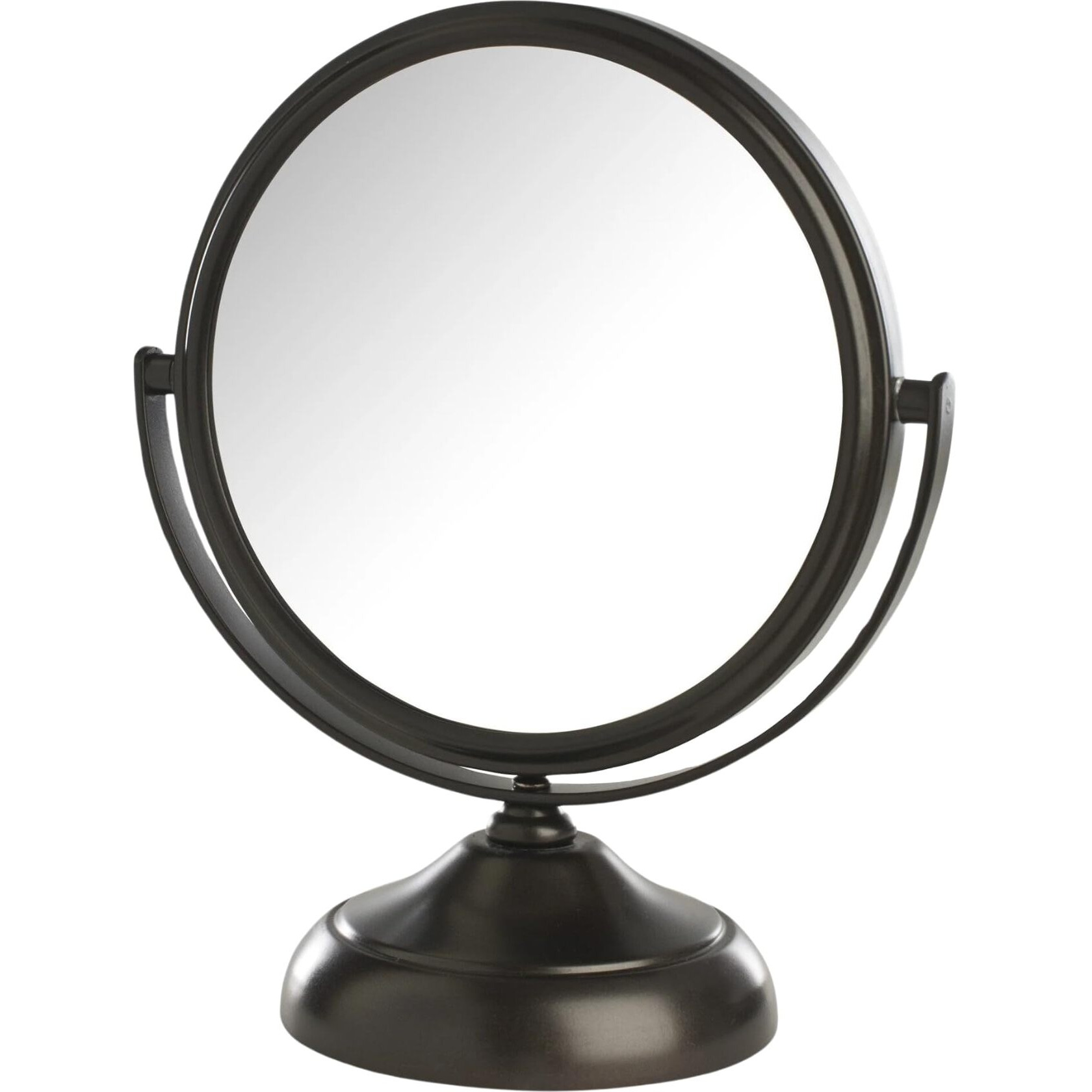 Model's Choice Jerdon Tabletop Vanity Makeup Mirror With Bronze Finish - 5.5    Diameter Mirror With 5X-1X Magnification - Model Mc247Bz