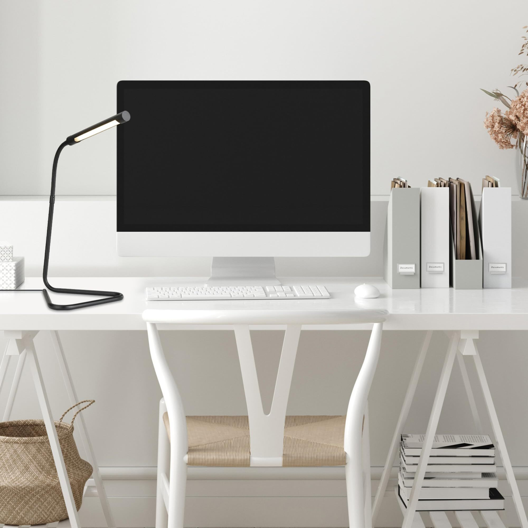 Globe Electric 56060 Arden 12"" Led Integrated Desk Lamp, Adjustable Gooseneck, In-Line On Off Switch, Usb Cable Included, 7 Watts, 200 Lumens,Black
