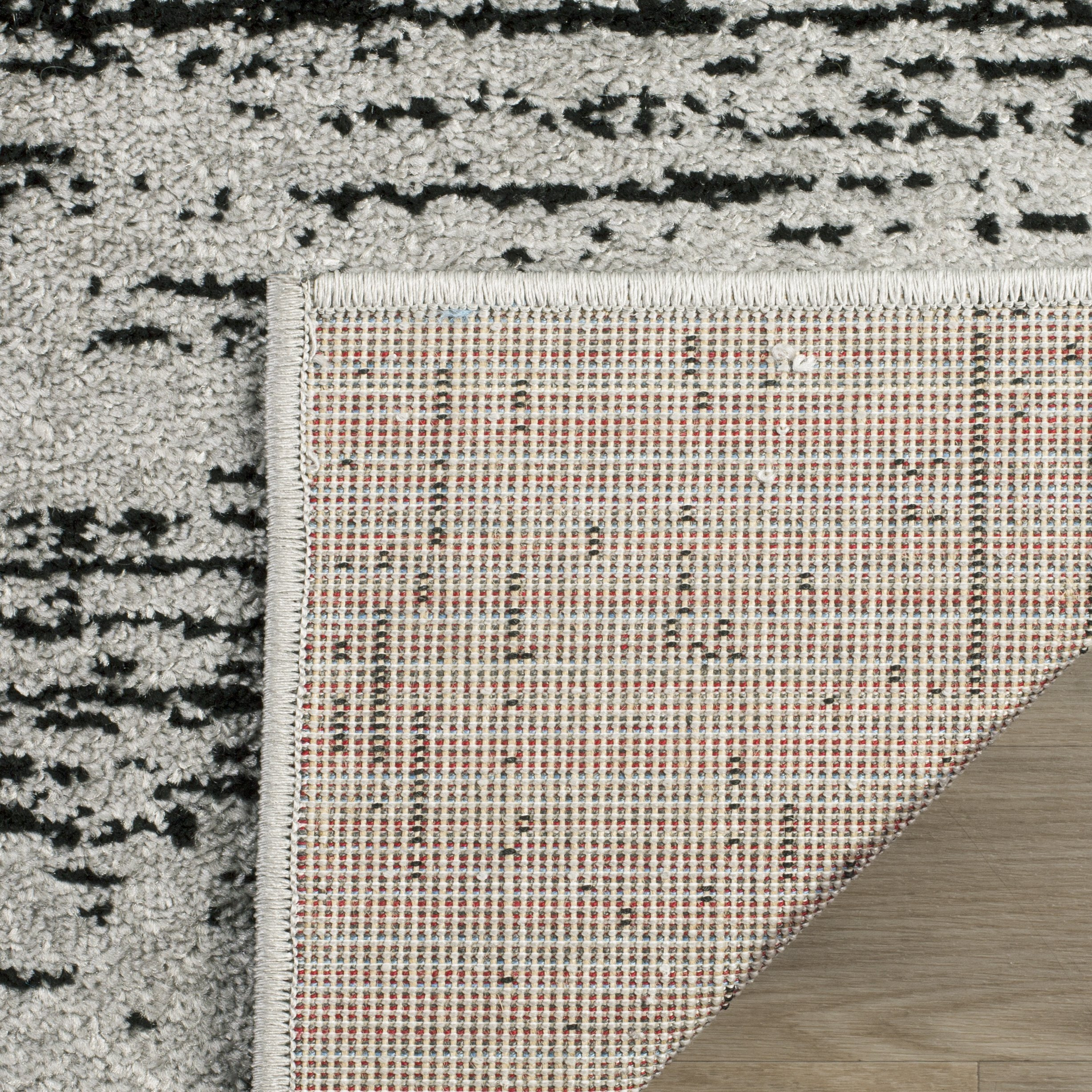 Safavieh Adirondack Collection Area Rug - 8' X 10', Silver & Black, Modern Ombre Design, Non-Shedding & Easy Care, Ideal For High Traffic Areas In Living Room, Bedroom (Adr113A)