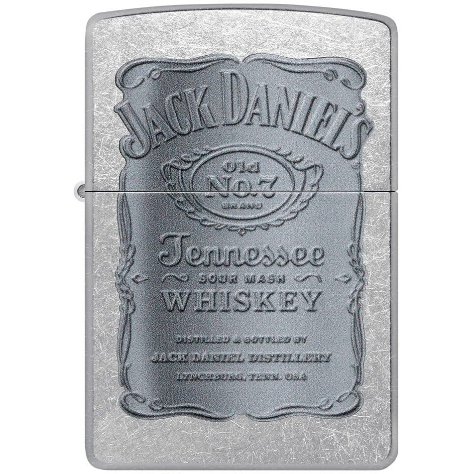 Zippo Jack Daniel's Silver Logo Street Chrome Pocket Lighter