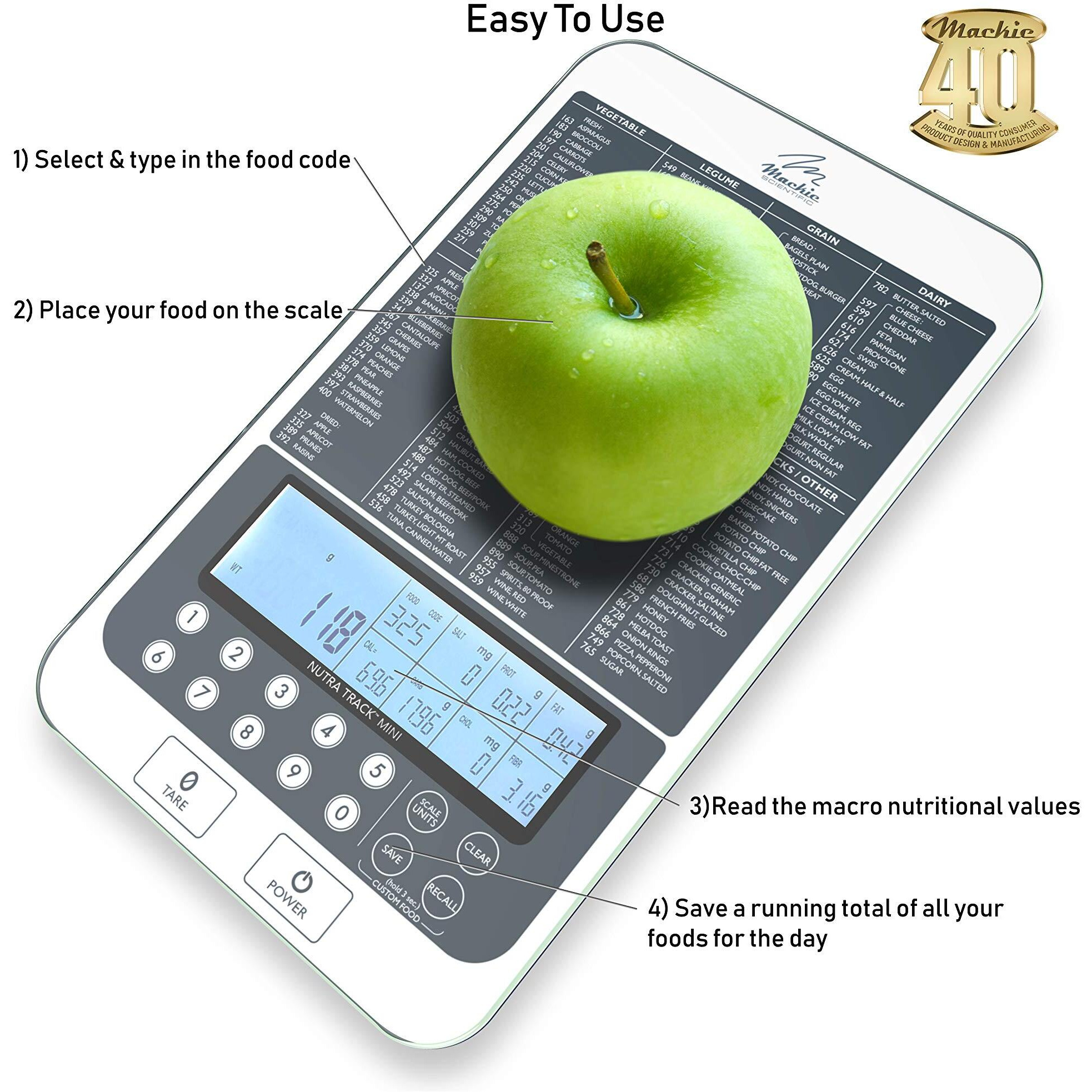 Nutra Track Ultimate Food Kitchen & Nutrition Scale - Your Personal Nutritionist At Home Powered By Usda Data, Designed For Precision In Seattle, Wa