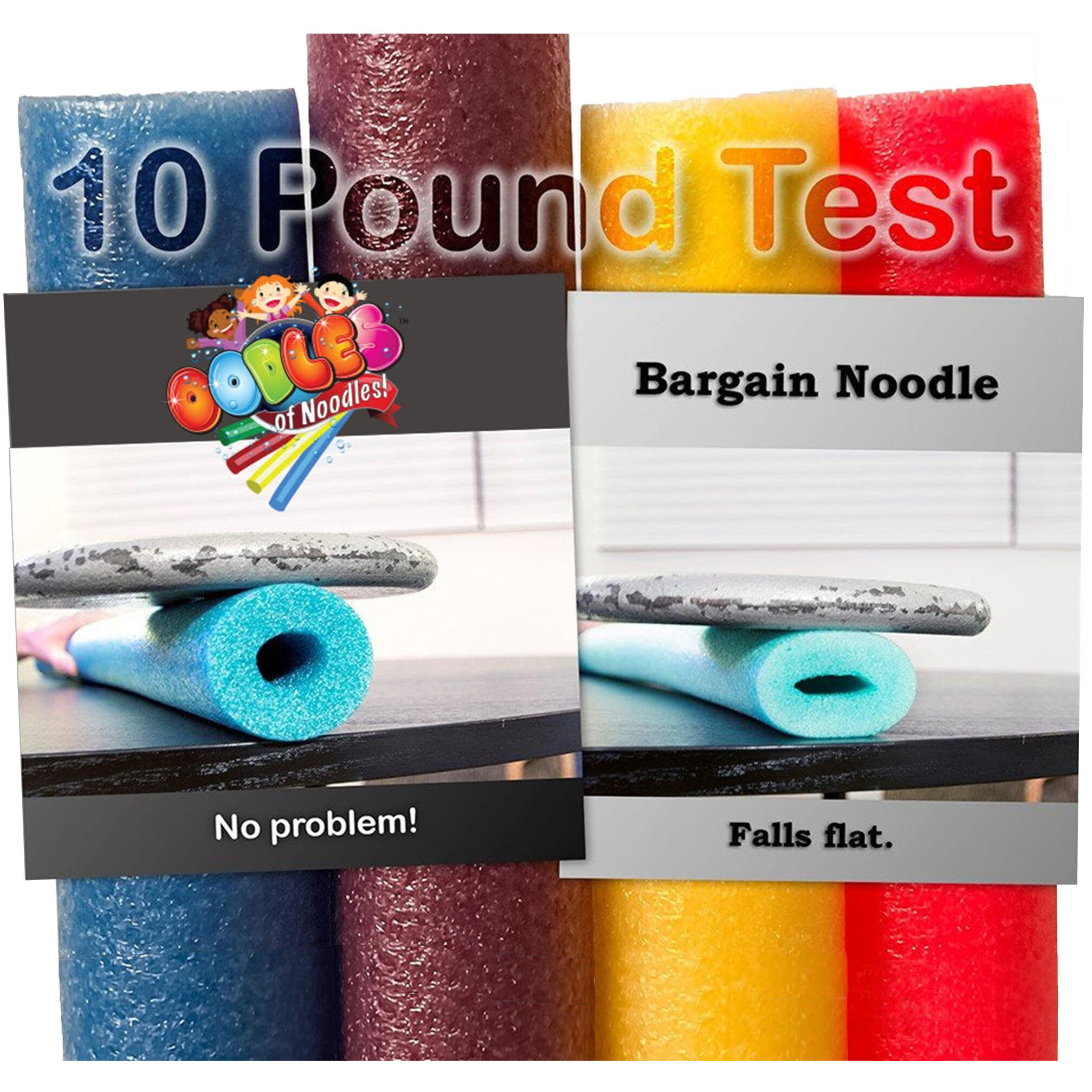 Oodles Of Noodles Deluxe Foam Pool Swim Noodles - 6 Pack Yellow