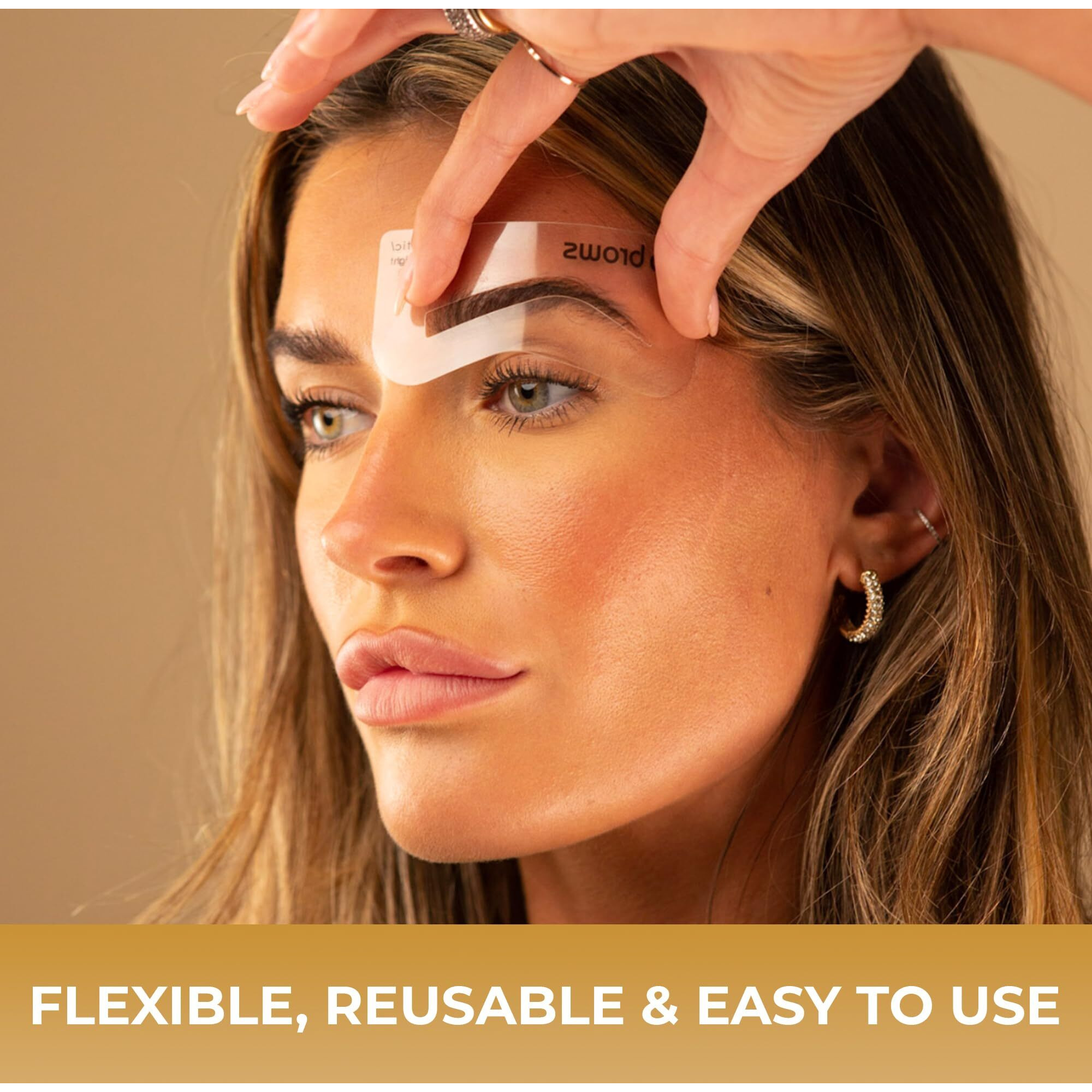 Fab Brows Duo Eyebrow Stencils | 6 Natural-Looking Brow Shapes | Easy Eyebrow Shaper Stencil | Fits All Faces & Sizes | Eyebrow Stencil Kit For Beginners & Professionals | Stencils Only, Cruelty-Free