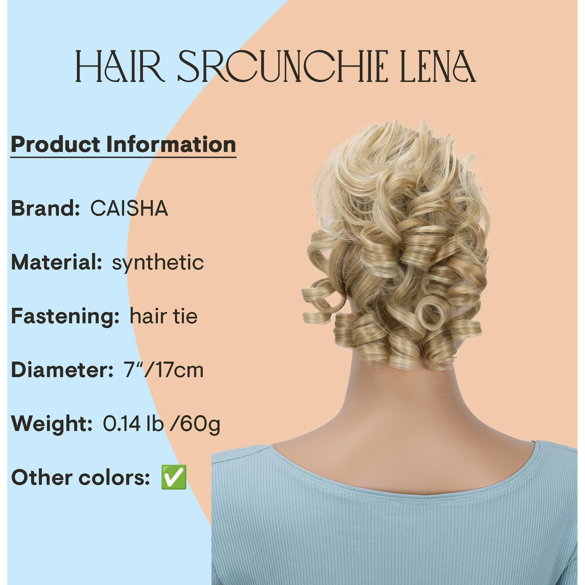 Caisha Jumbo Hairpiece Scrunchy Updo Voluminous Curly Messy Bun Blond Mix G13L